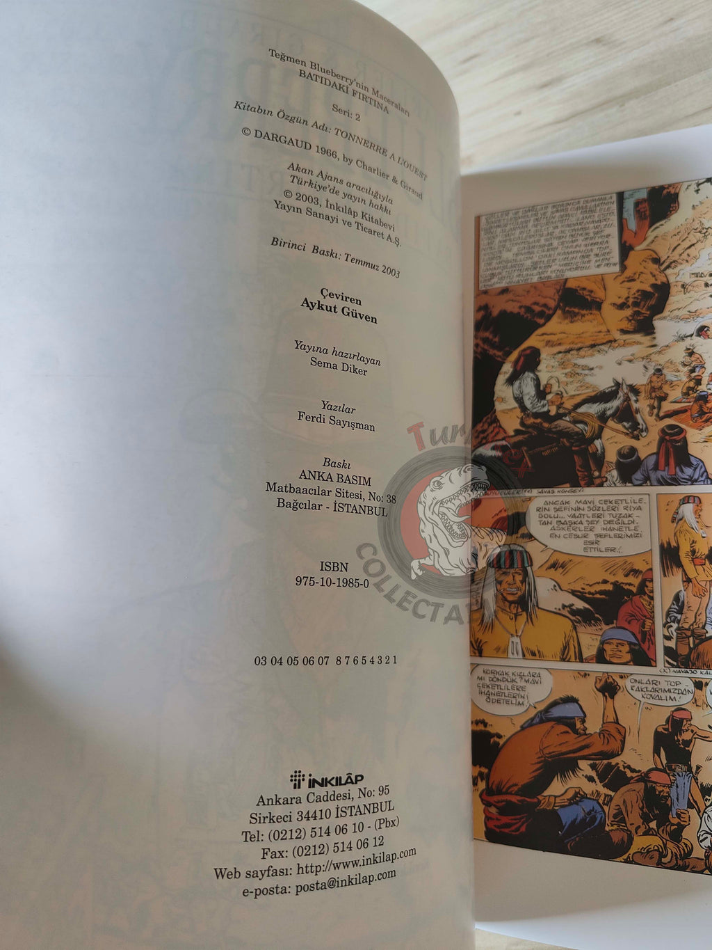 Blueberry #2 – Thunder in the West 2003 1st Edition Turkish Comic Turkey