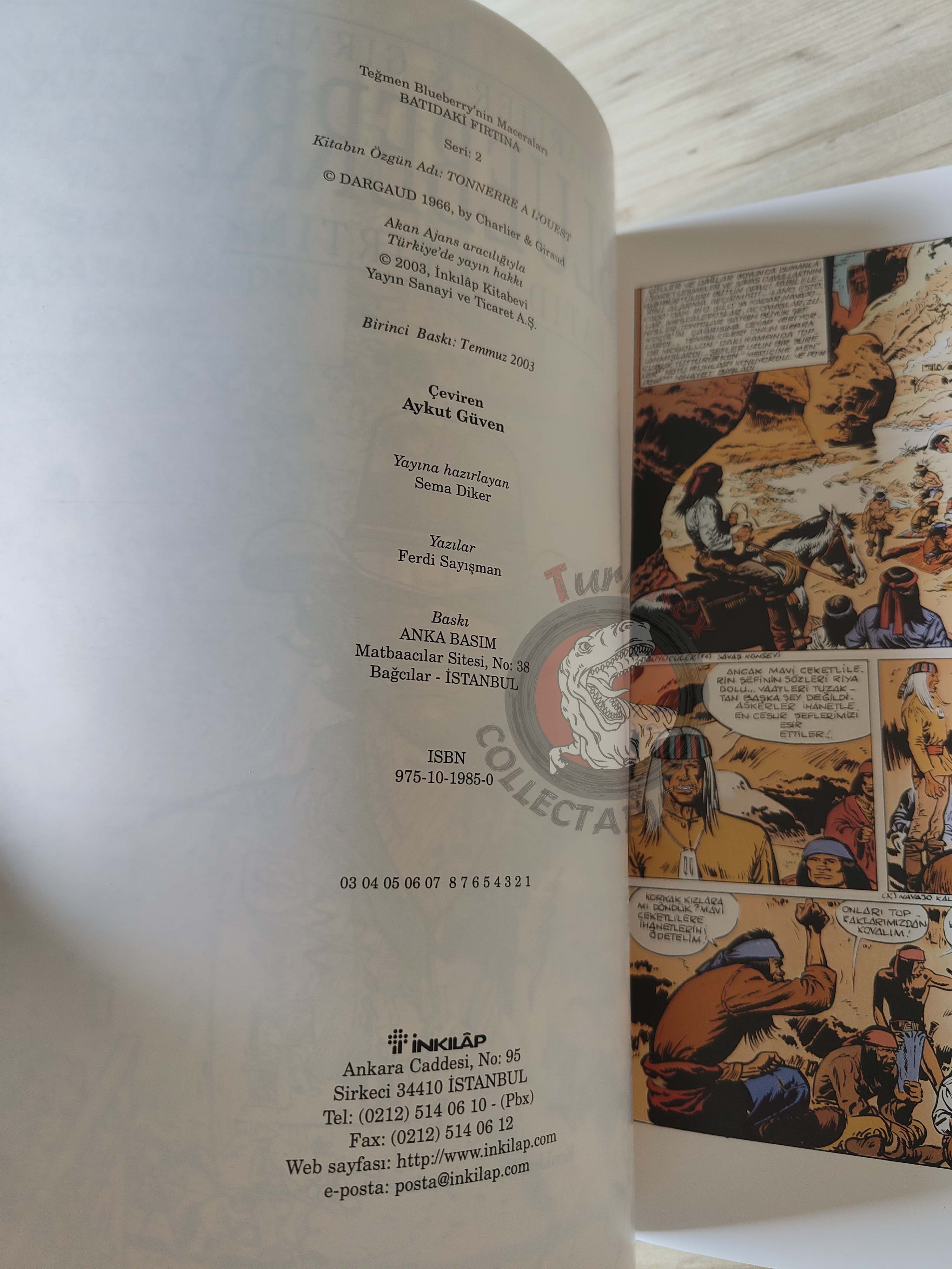 Blueberry #2 – Thunder in the West 2003 1st Edition Turkish Comic Turkey