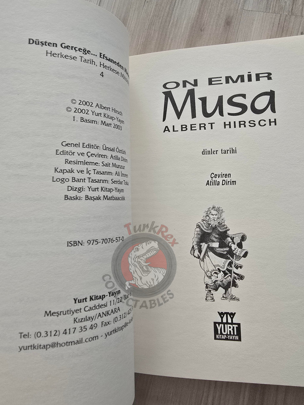 Moses – Albert Hirsch 2003 Turkish Book Turkey Illustrated by Turkish Artist