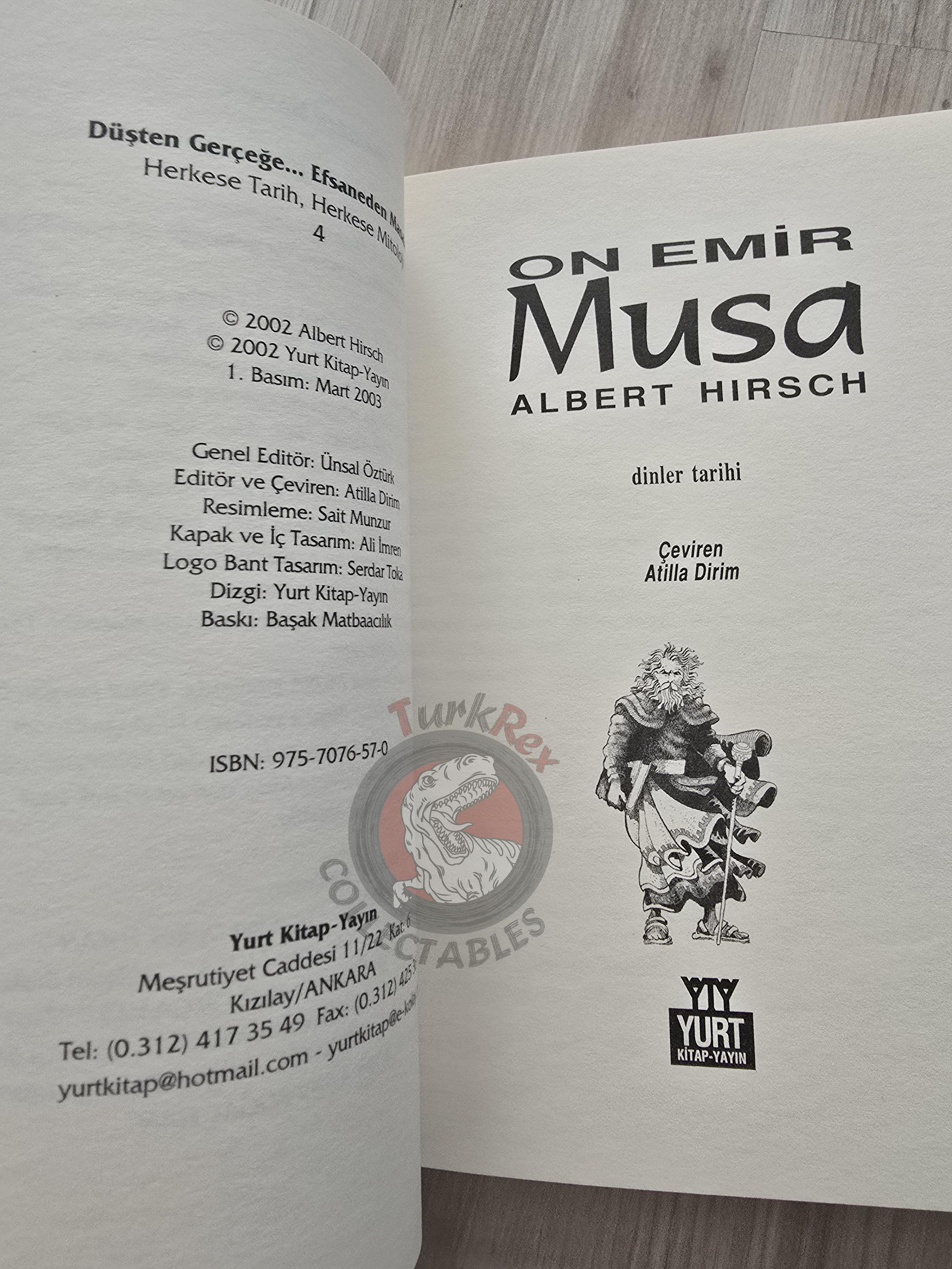 Moses – Albert Hirsch 2003 Turkish Book Turkey Illustrated by Turkish Artist