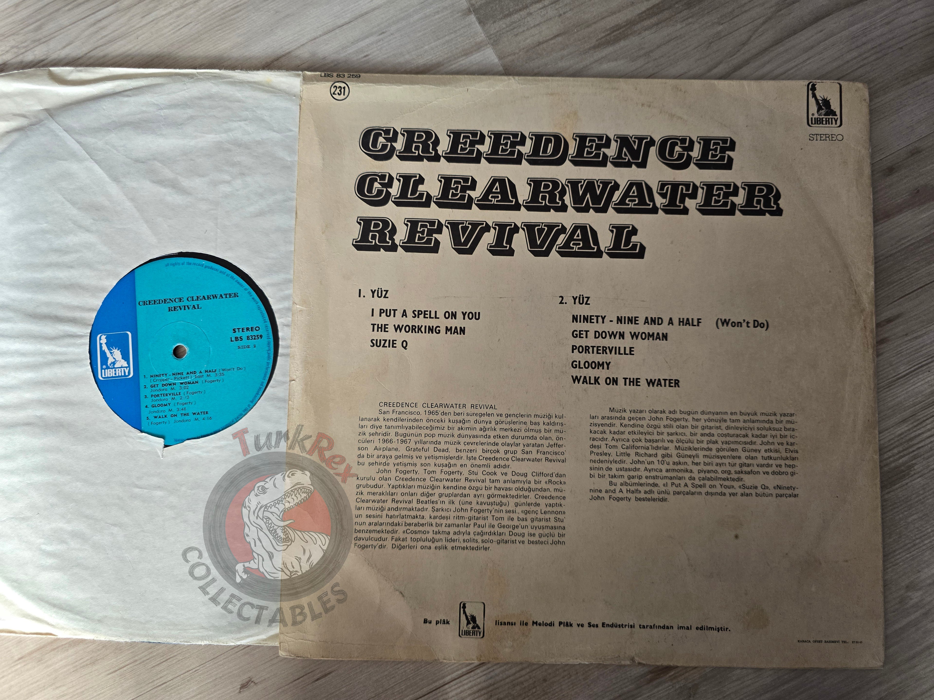 Creedence Clearwater Revival - Self Titled Turkish Pressing Vinyl Turkey Edition CCR