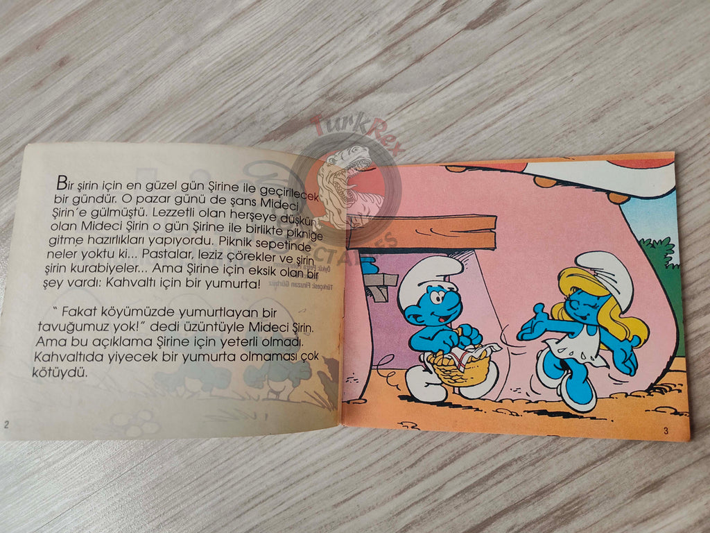 The Smurfs - Das Überraschungsei 1997 Turkish Book Turkey Die Schlümpfe Minibuch