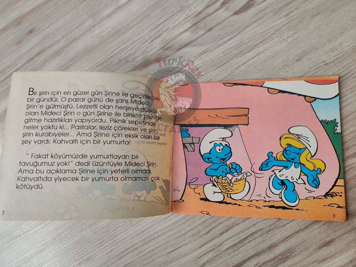 The Smurfs - Das Überraschungsei 1997 Turkish Book Turkey Die Schlümpfe Minibuch