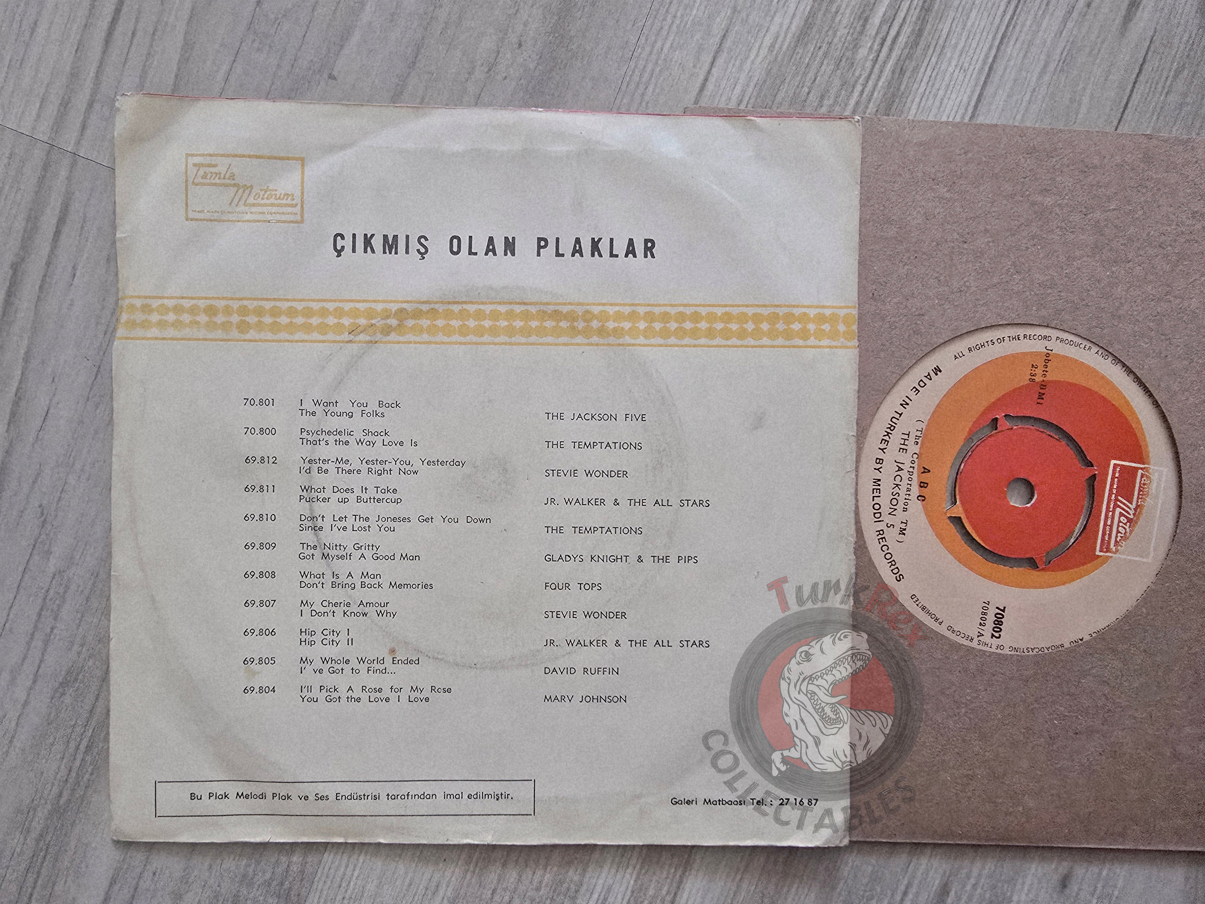 The Jackson Five 5 – ABC 7" Turkish Pressing Vinyl Turkey Michael Jackson