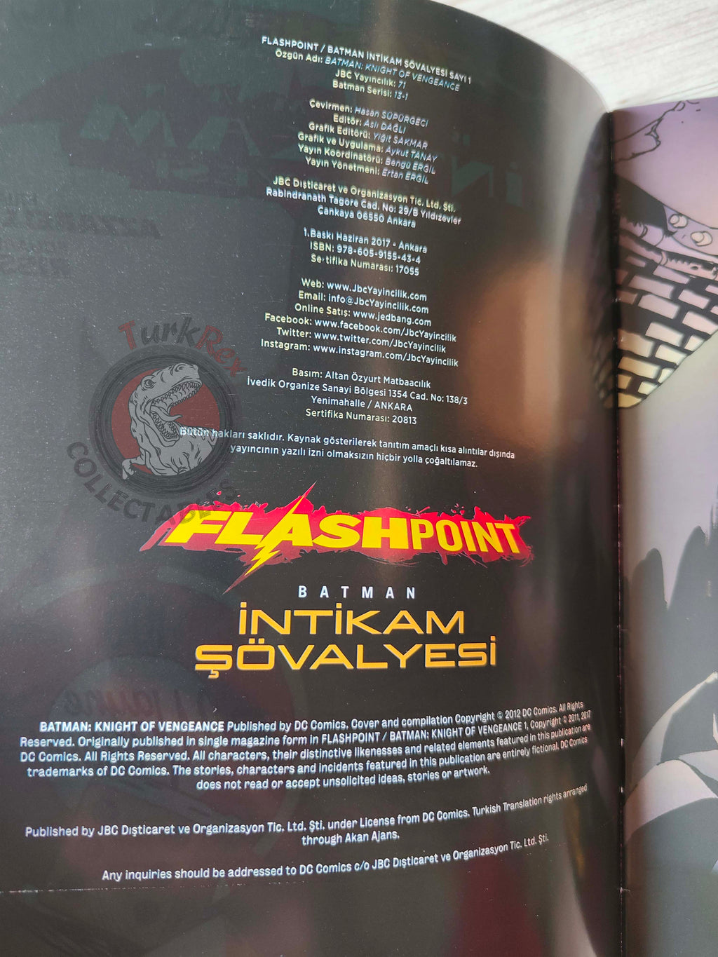 Batman: Flashpoint – Batman: Knight of Vengeance #1 Turkish Comic Turkey