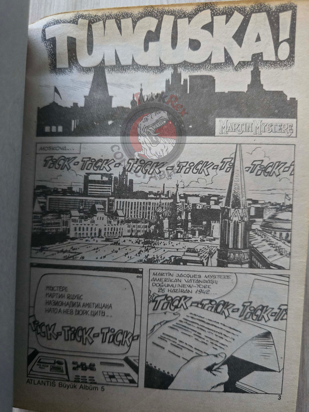 Martin Mystère #5 Tunguska! 80s Turkish Comic Turkey #22 #33