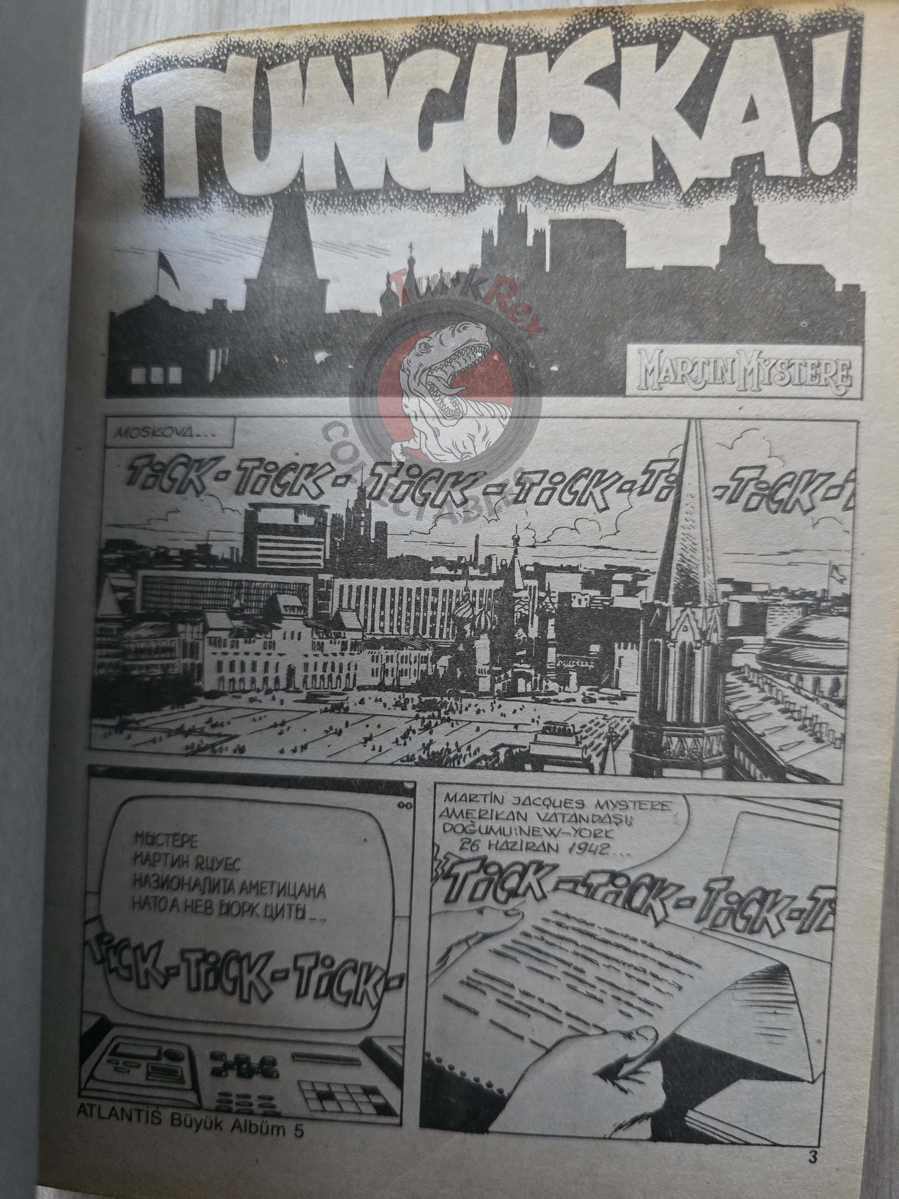Martin Mystère #5 Tunguska! 80s Turkish Comic Turkey #22 #33