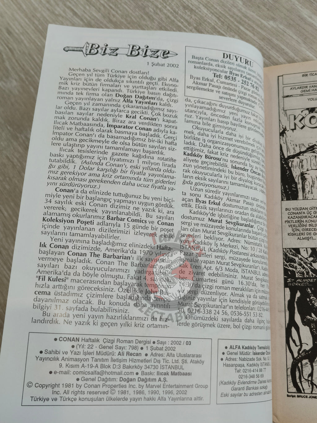 Conan #3 The Savage Sword of Conan #64 Turkish Comic Turkey The Barbarian #3