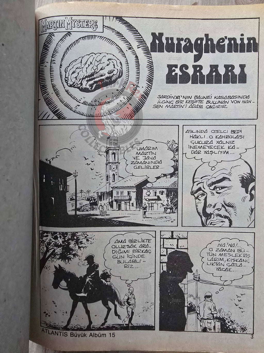 Martin Mystère #15 Il Mistero del Nuraghe 80s Turkish Comic Turkey #34 #50