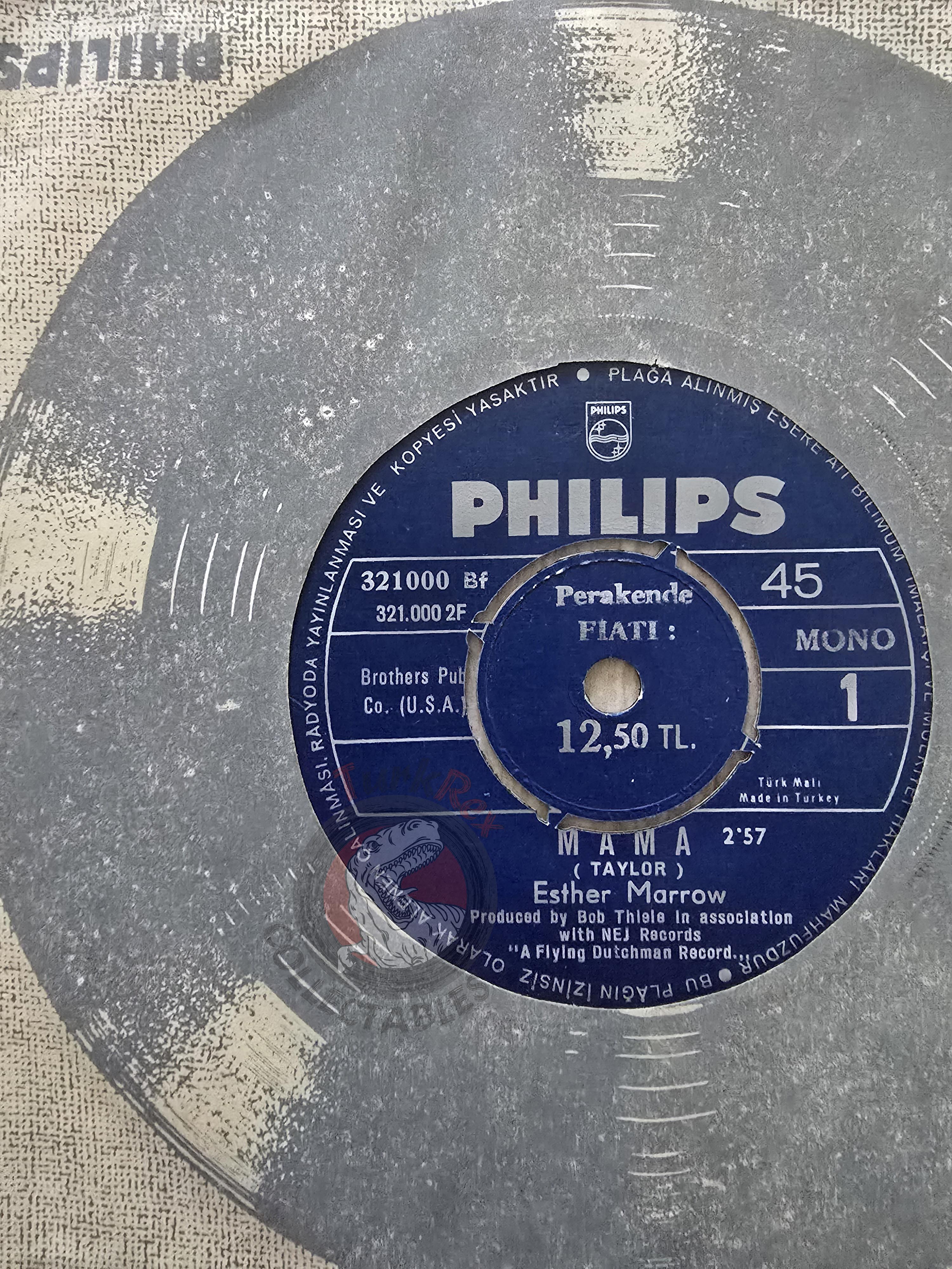 Esther Marrow – Mama / He Don't Appreciate It 7" Turkish Pressing Vinyl Turkey Edition