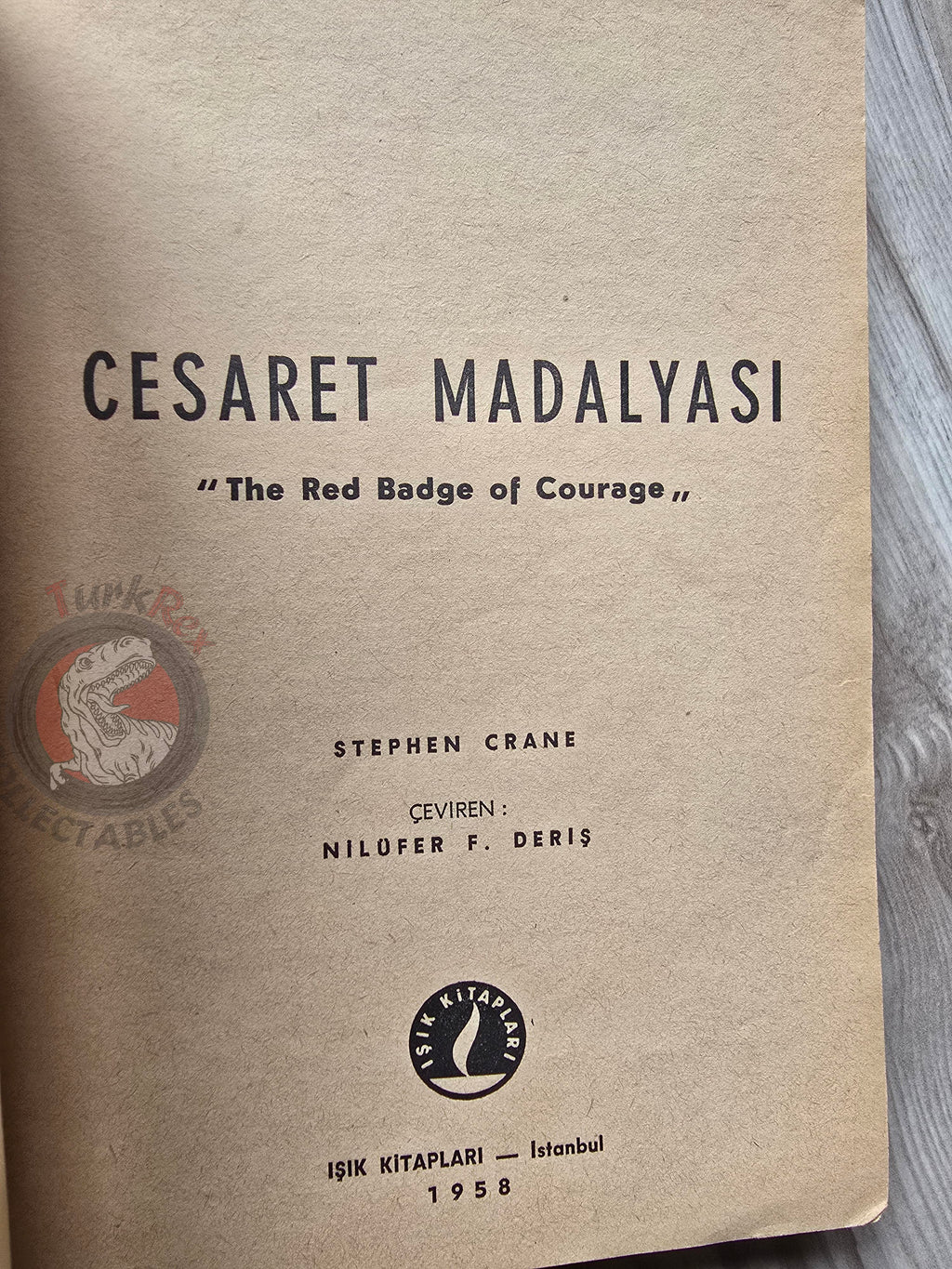 Stephen Crane – The Red Badge of Courage 1958 1st Turkish Book Turkey