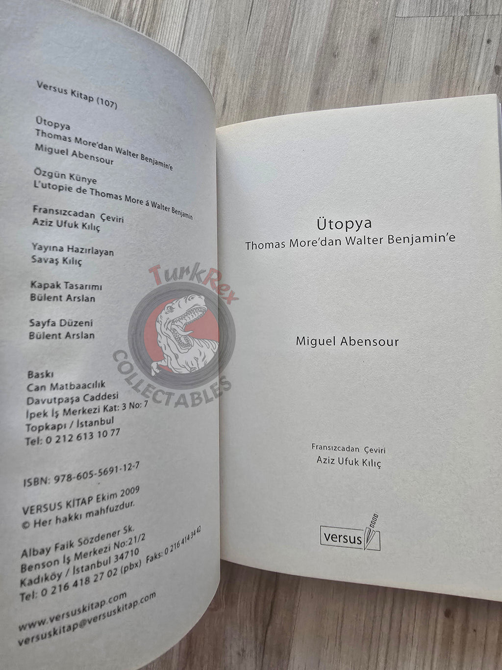 Miguel Abensour – Utopia from Thomas More to Walter Benjamin 2009 Turkish Book Turkey