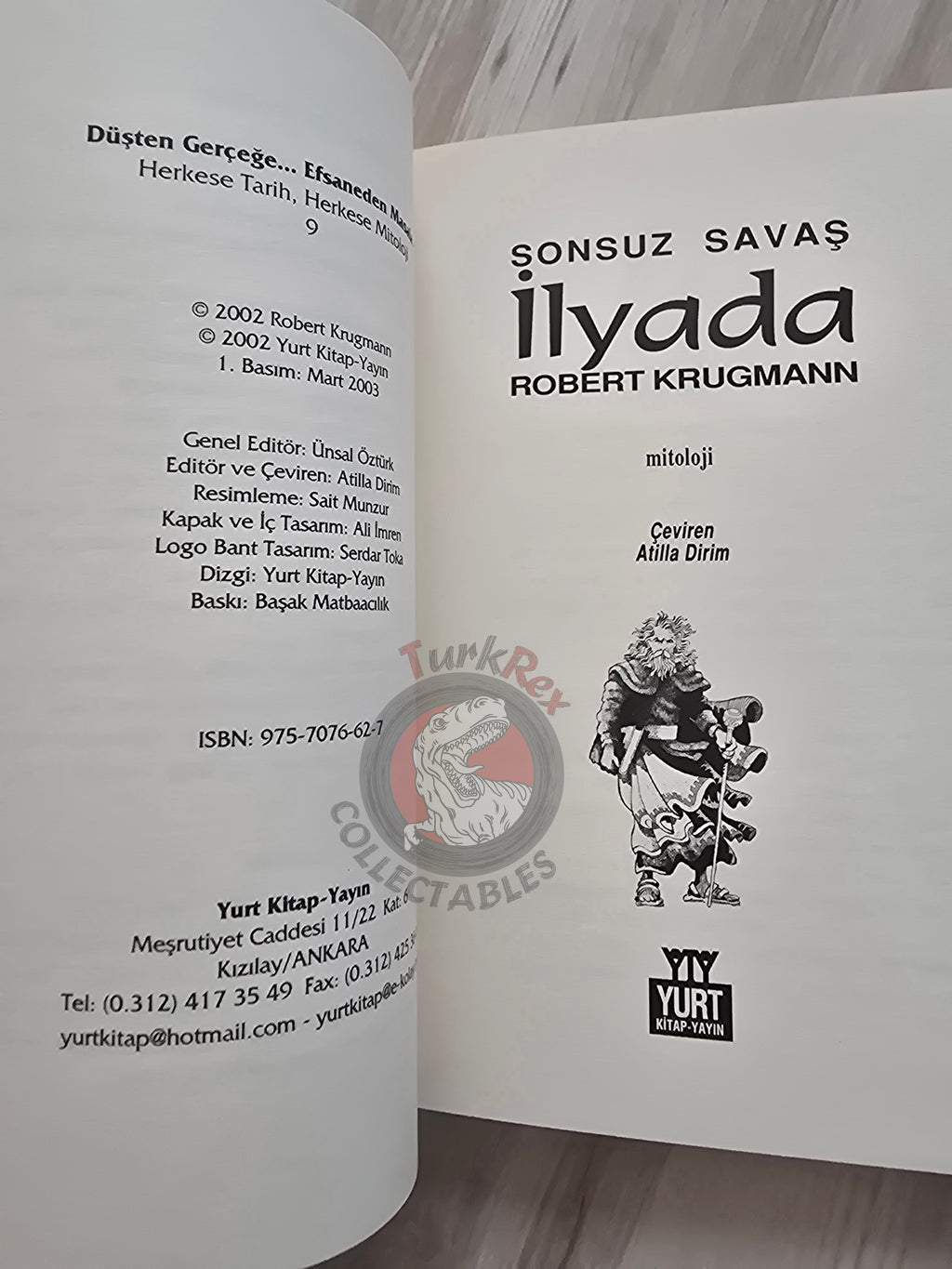 Iliad – Robert Krugmann 2003 Turkish Book Turkey Illustrated by Turkish Artist