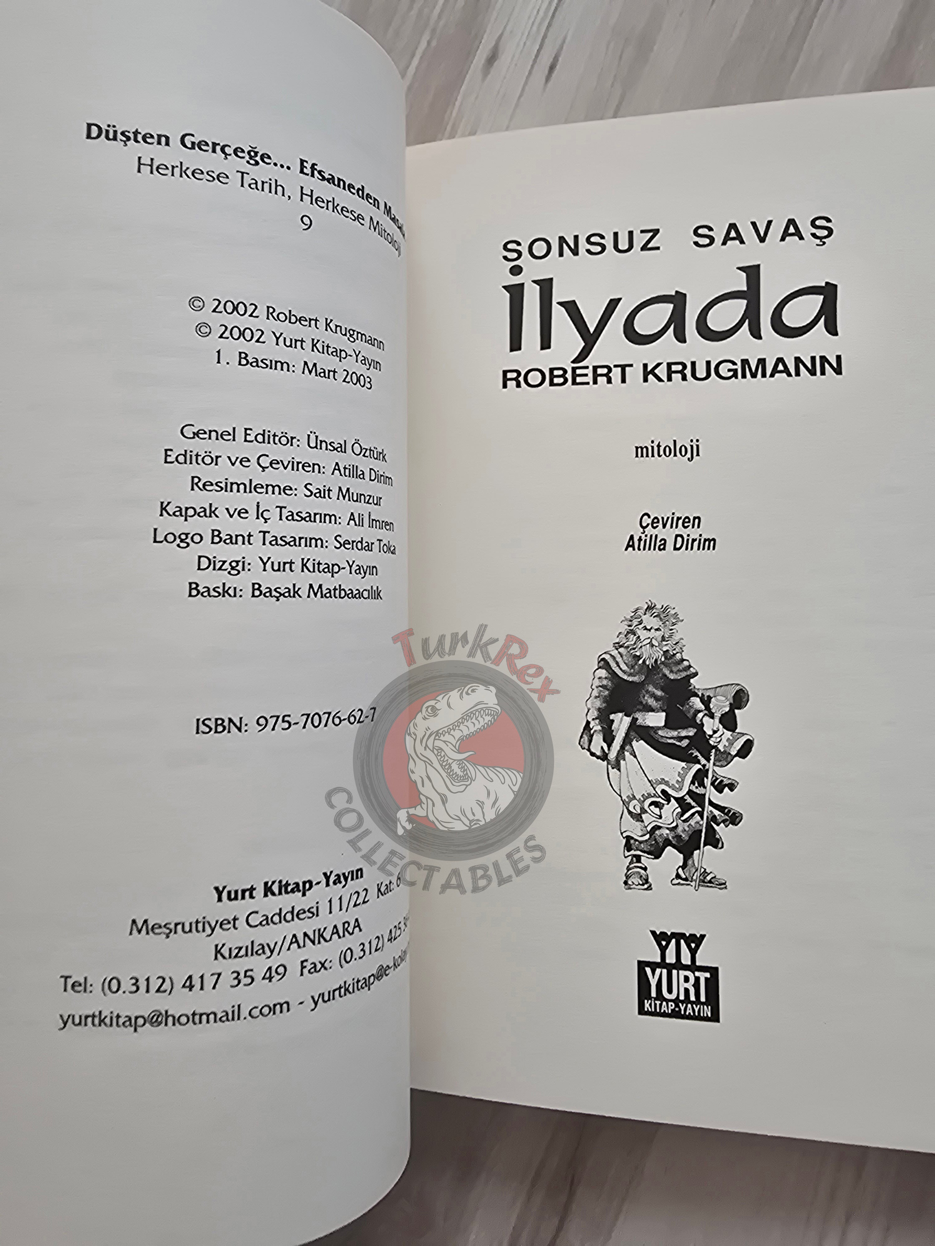 Iliad – Robert Krugmann 2003 Turkish Book Turkey Illustrated by Turkish Artist
