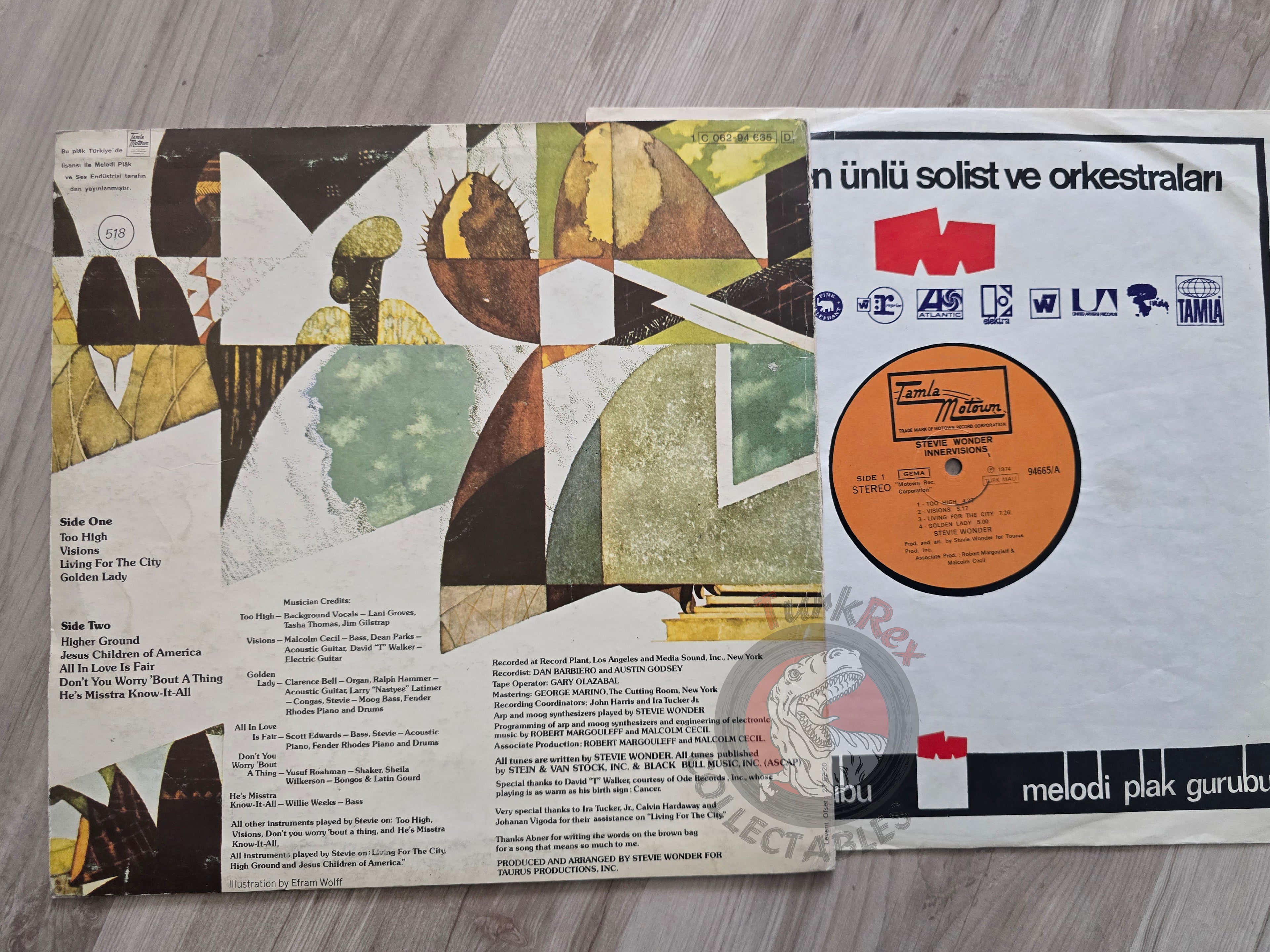 Stevie Wonder – Innervisions Turkish Pressing Vinyl Turkey Edition