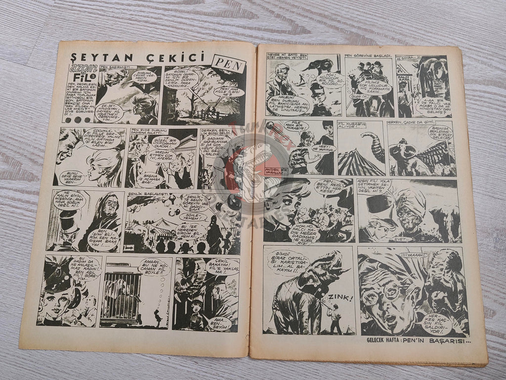 Doğan Kardeş 1969 Magazine #11 Turkish Comic Turkey Zero X, Captain Scarlet, Dennis the Menace