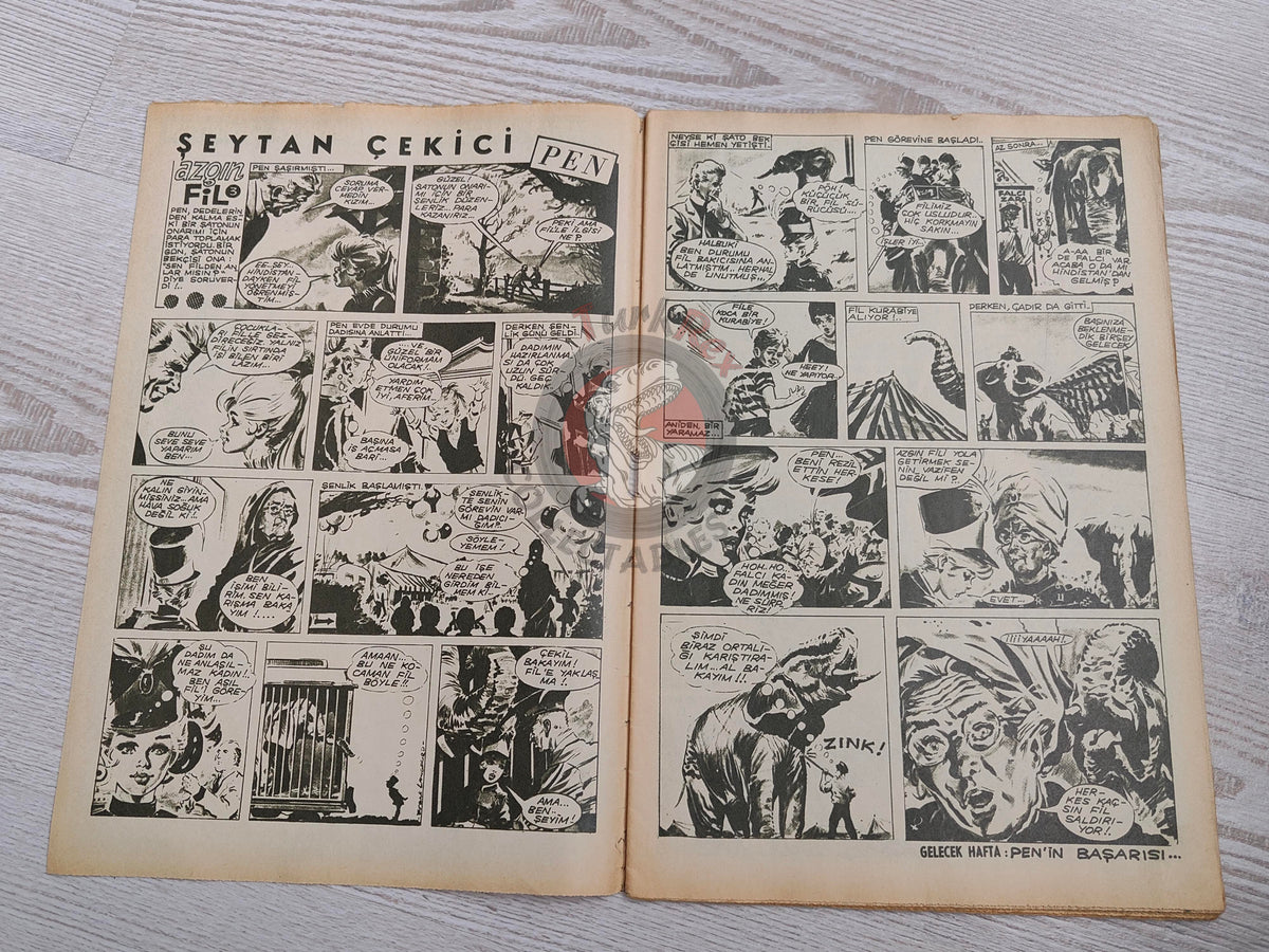 Doğan Kardeş 1969 Magazine #11 Turkish Comic Turkey Zero X, Captain Scarlet, Dennis the Menace