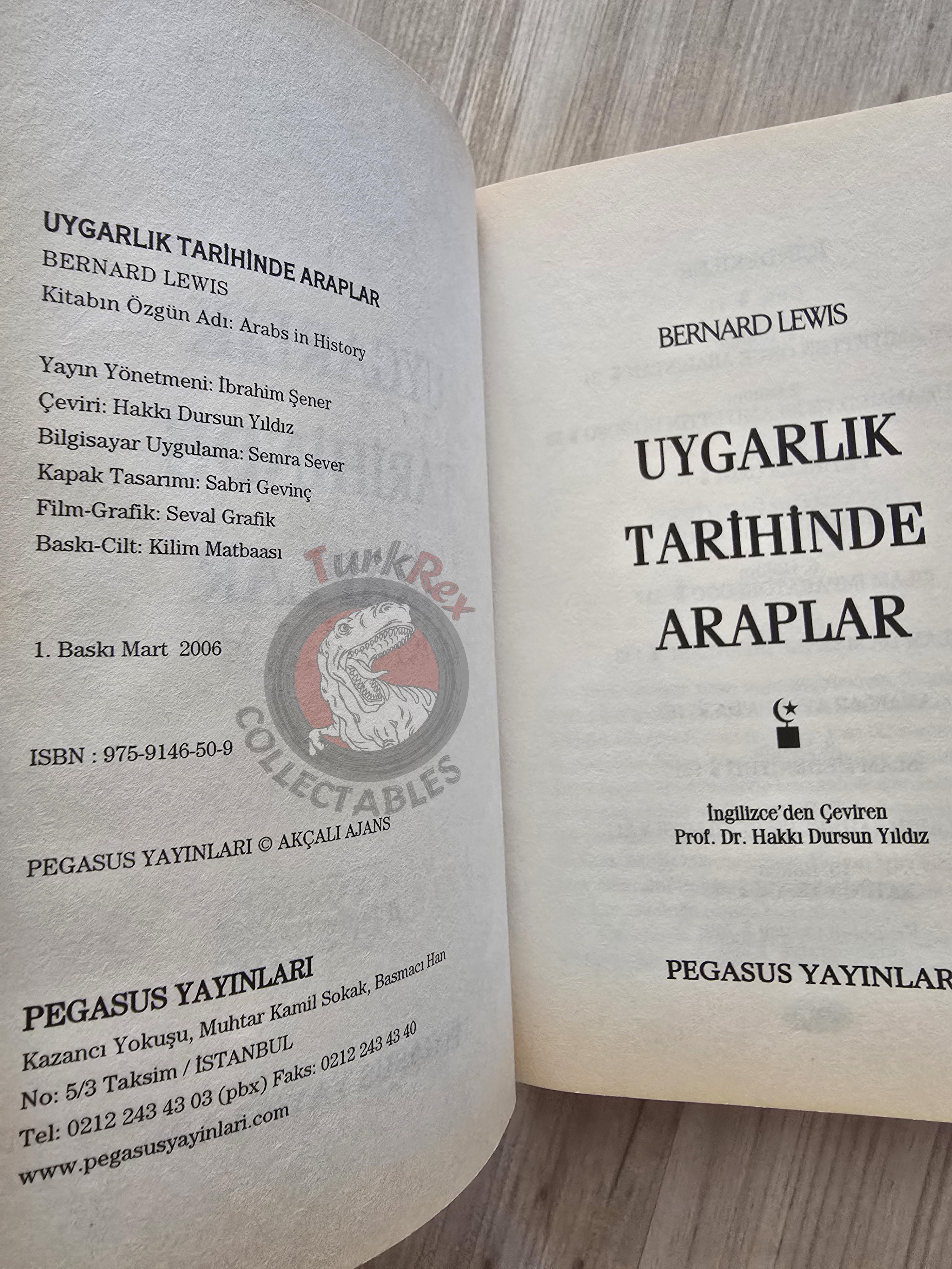 Bernard Lewis – Arabs in History 2006 Turkish Book Turkey