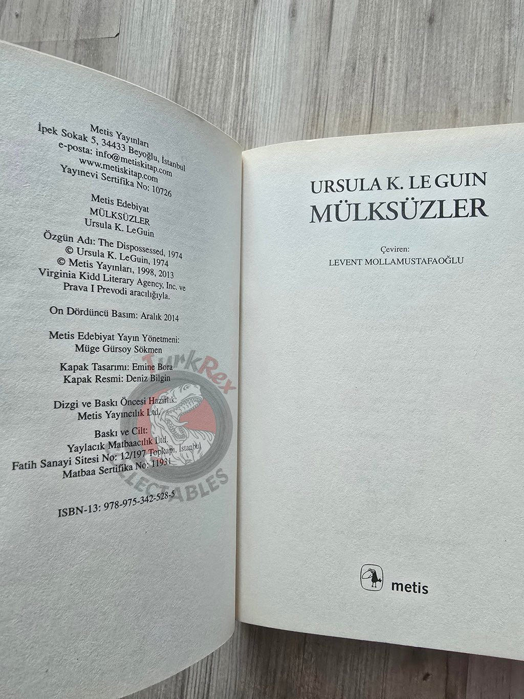 Ursula K. Le Guin – The Dispossessed 2014 Turkish Book Turkey