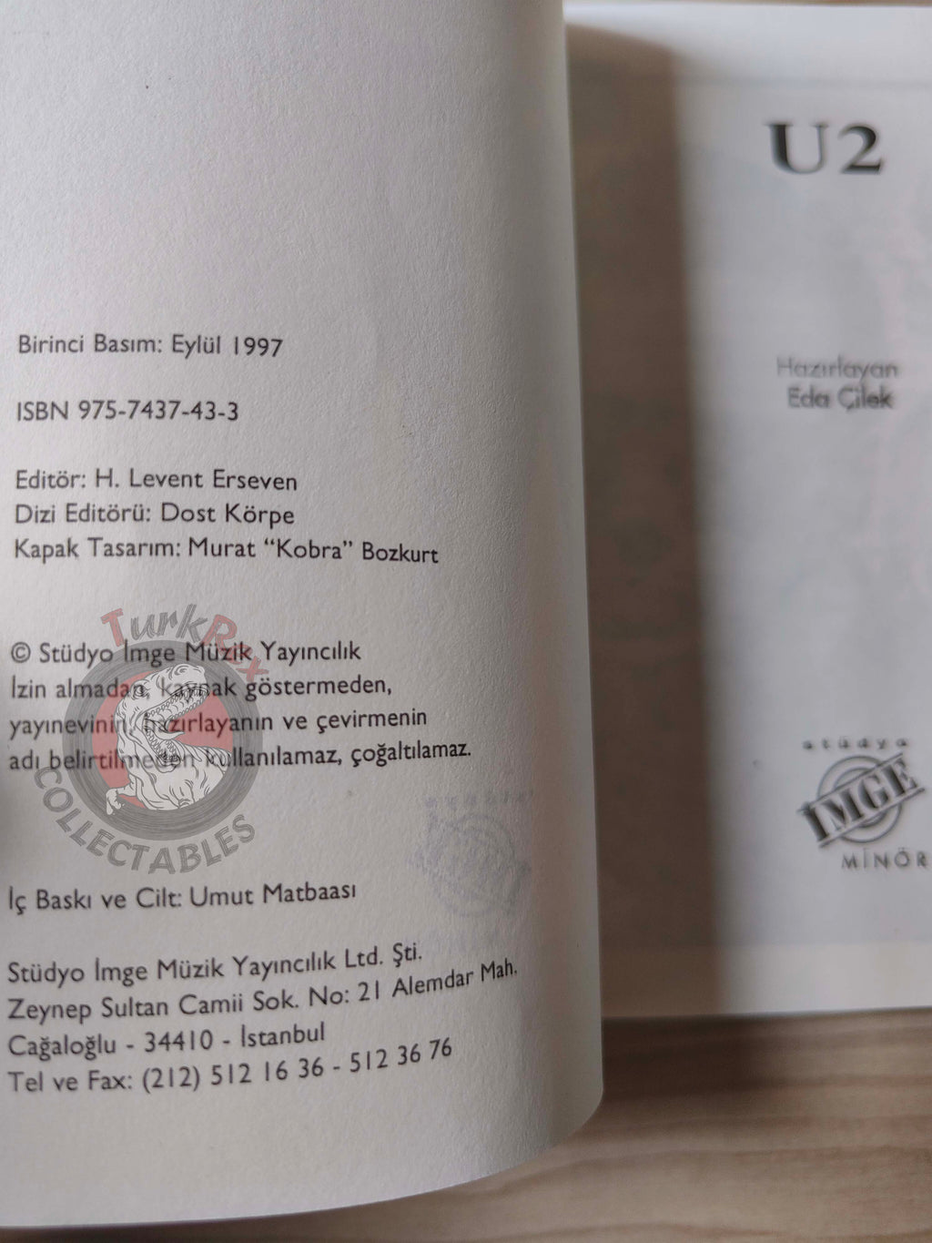 U2 Biography Book 1997 1st by Turkish Writer Book Turkey