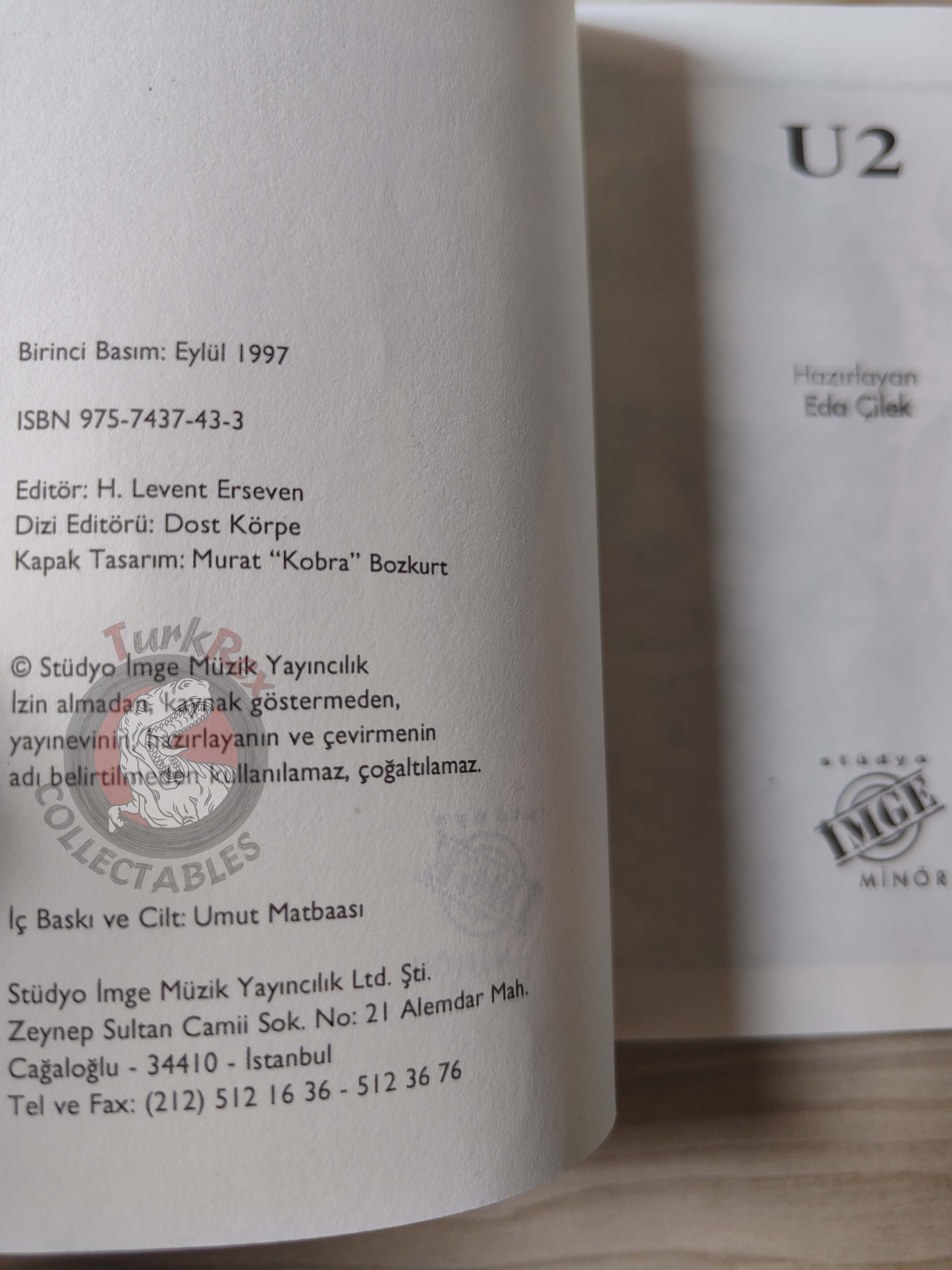 U2 Biography Book 1997 1st by Turkish Writer Book Turkey