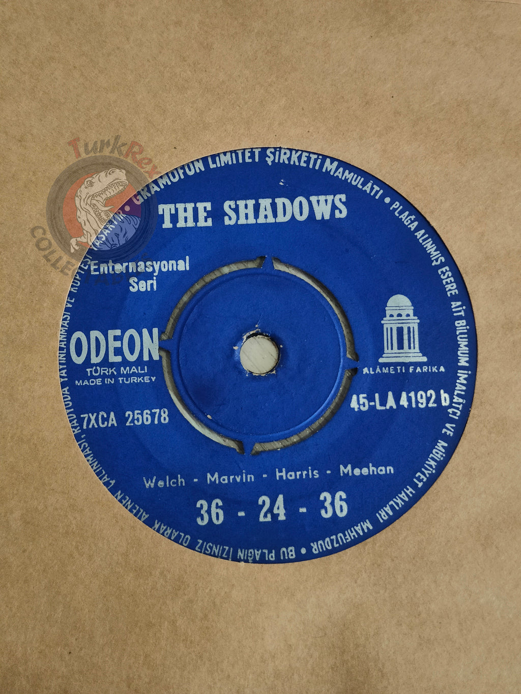 The Shadows – Kon - Tiki 7" Turkish Pressing Vinyl Turkey Edition
