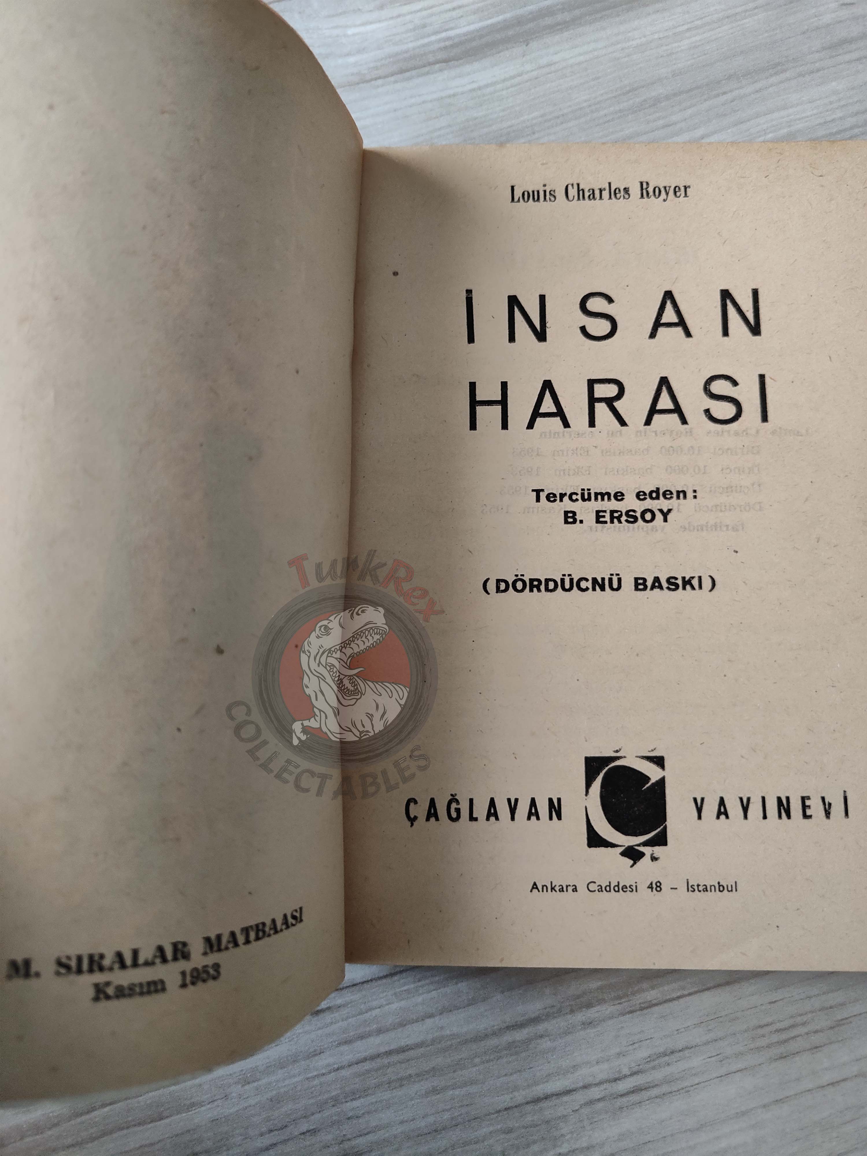 Louis Charles Royer – Love Camp 1953 Turkish Book Turkey