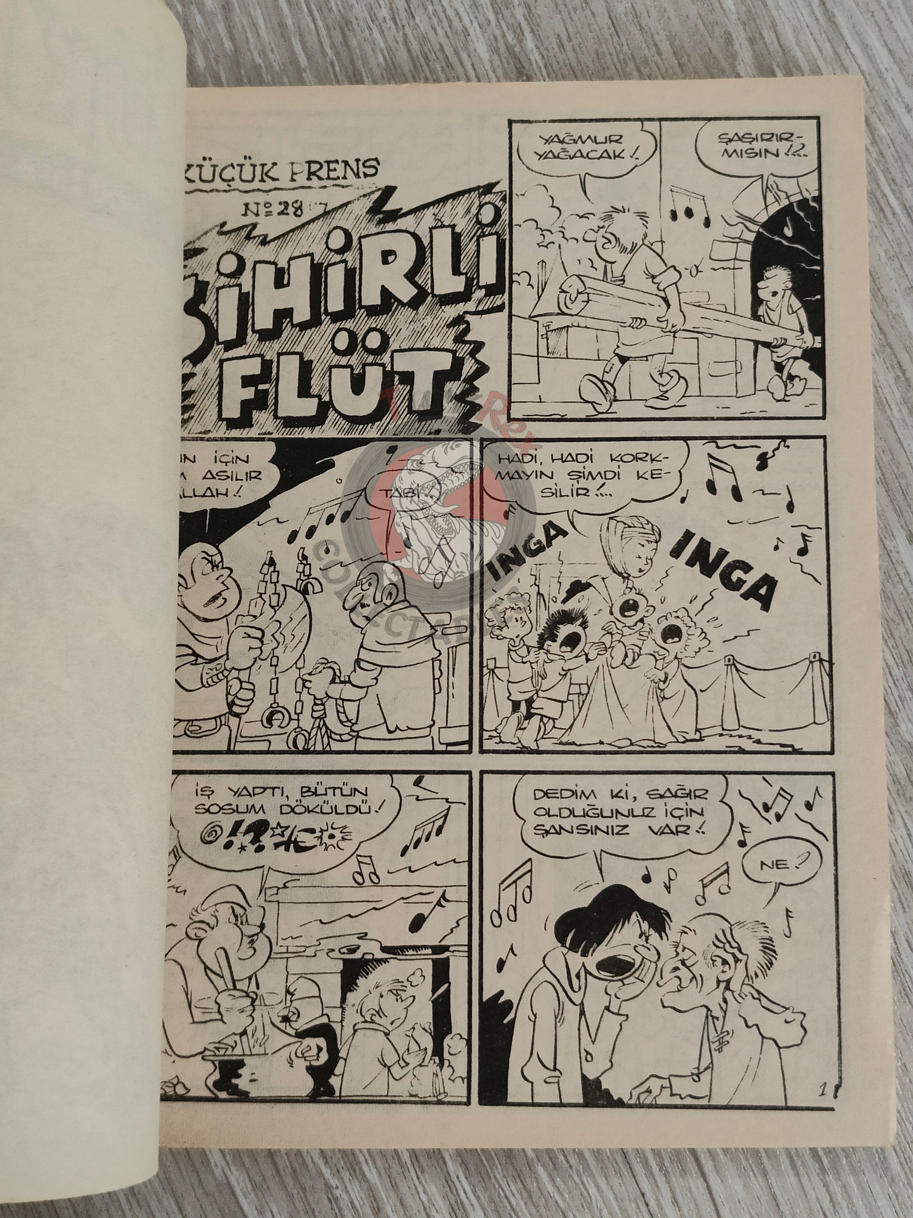 Johan et Pirlouit #22 1982 Turkish Comic Turkey La Flûte à Six Schtroumpfs #9 The Smurfs