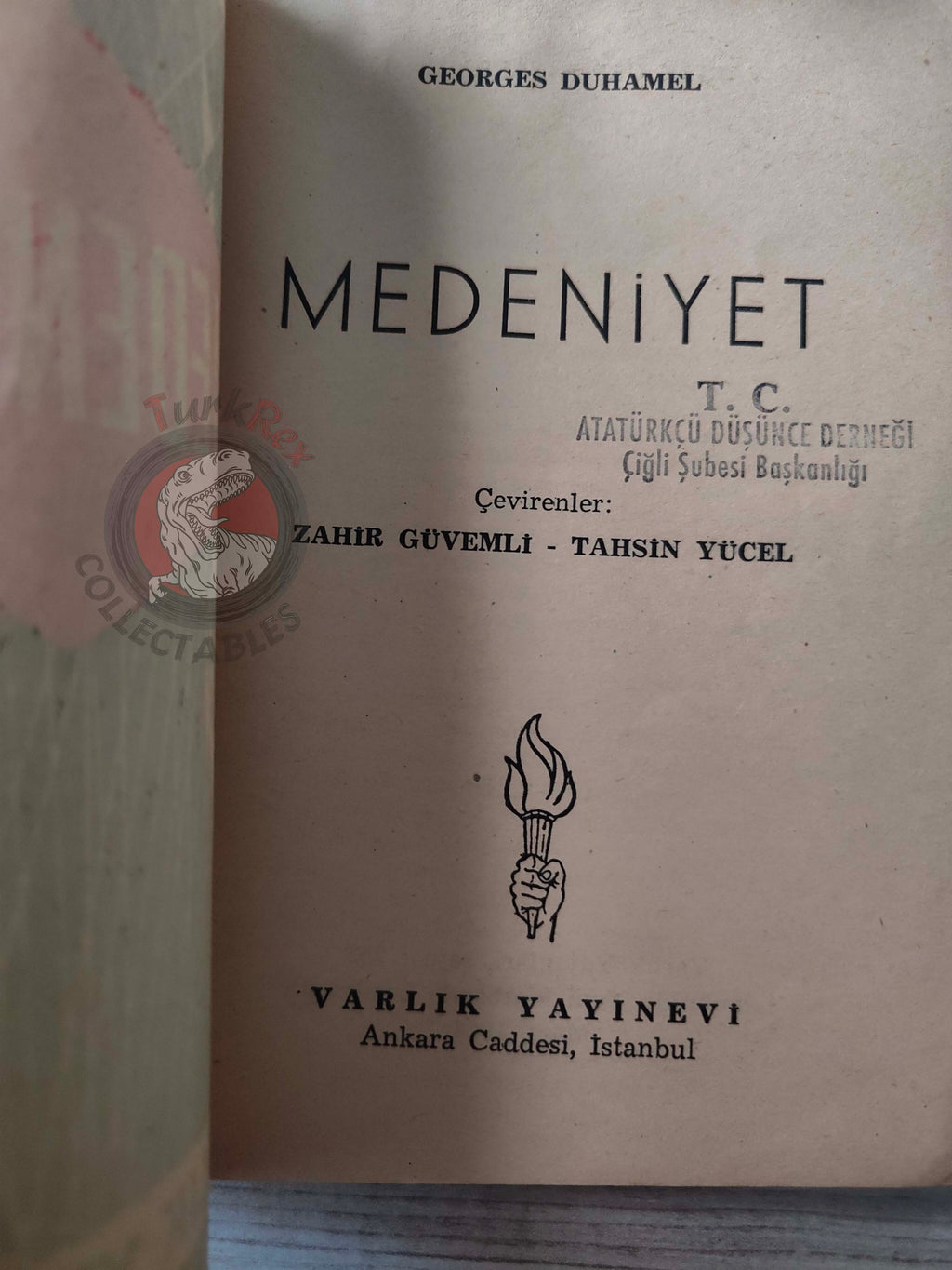 Georges Duhamel – Civilization 1954 1st Turkish Book Turkey
