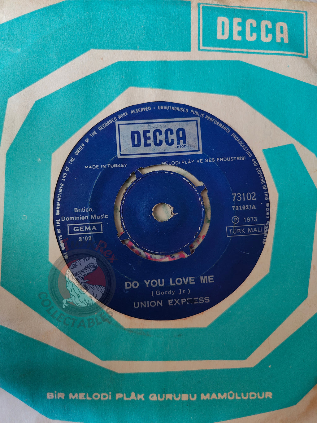Union Express – Do You Love Me 7" Turkish Pressing Vinyl Turkey Edition