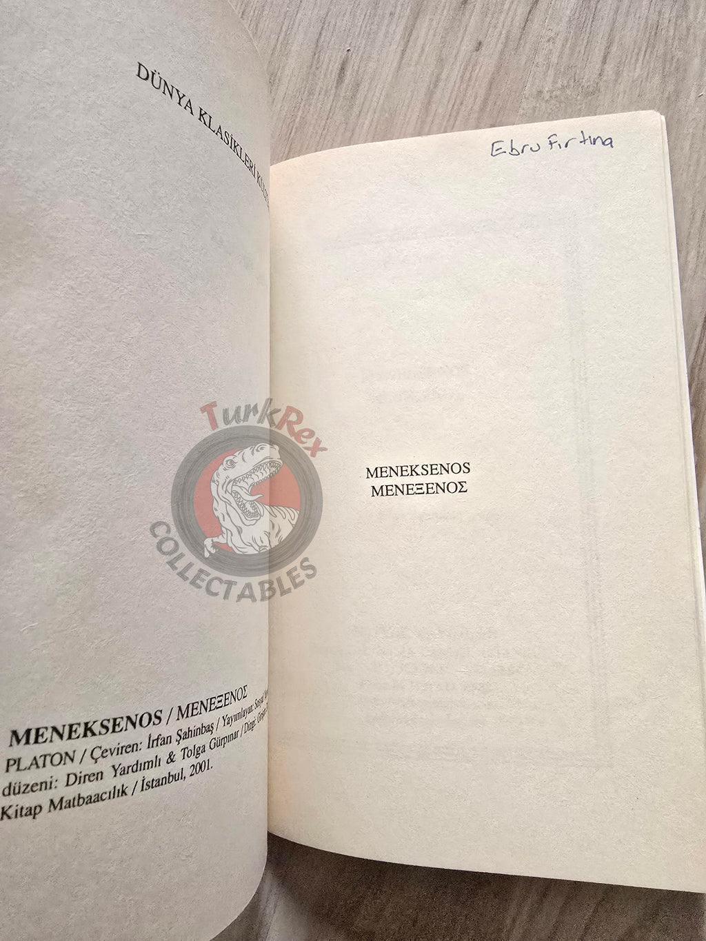 Plato – Menexenus 2001 Turkish Book Turkey