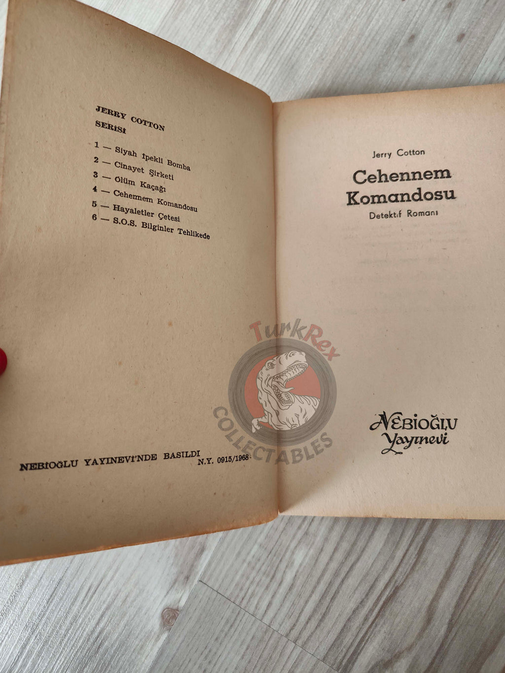 Jerry Cotton – Commando from Hell 1968 1st Turkish Book Turkey