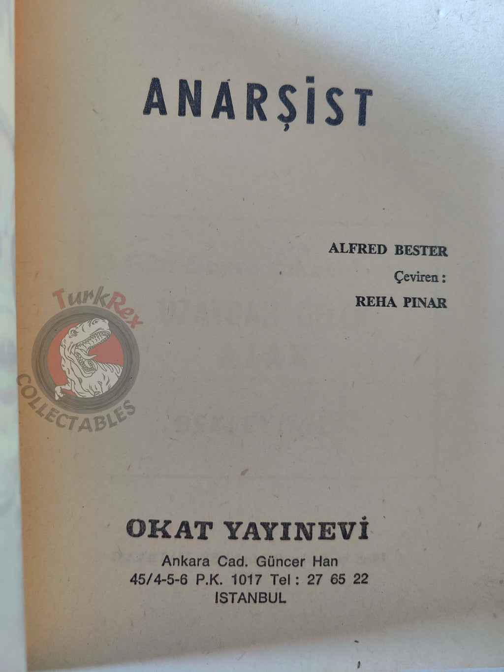 Alfred Bester – The Demolished Man 1971 1st Turkish Book Turkey