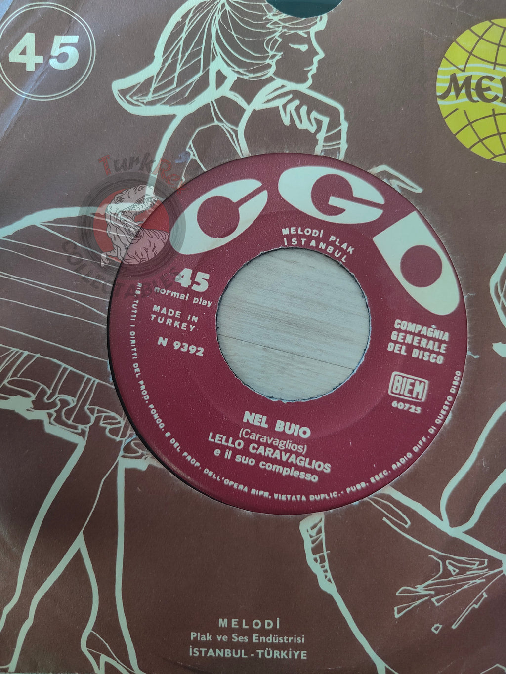 Lello Caravaglios – Nel Buio 7" Turkish Pressing Vinyl Turkey Edition