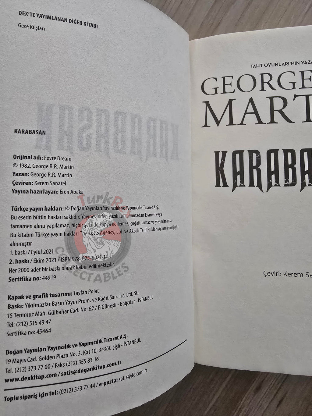 George R. R. Martin – Fevre Dream Turkish Book Turkey