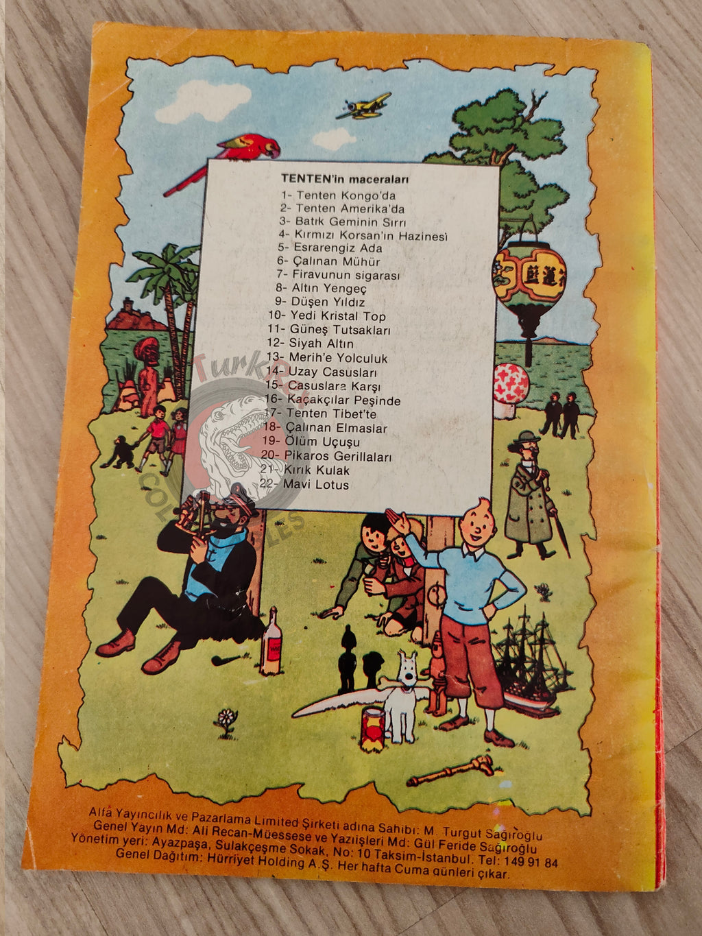 Tintin – King Ottokar’s Sceptre 1980s Turkish Edition Comic Turkey A