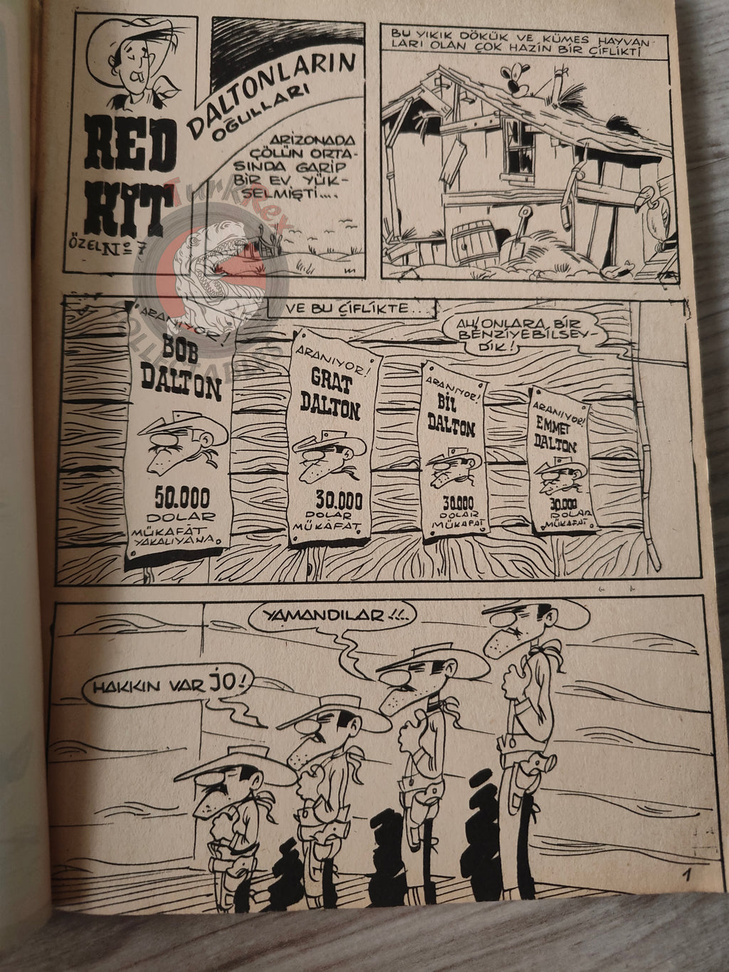 Lucky Luke #3 Les Cousins Dalton 1973 Turkish Comic Turkey Tom and Jerry