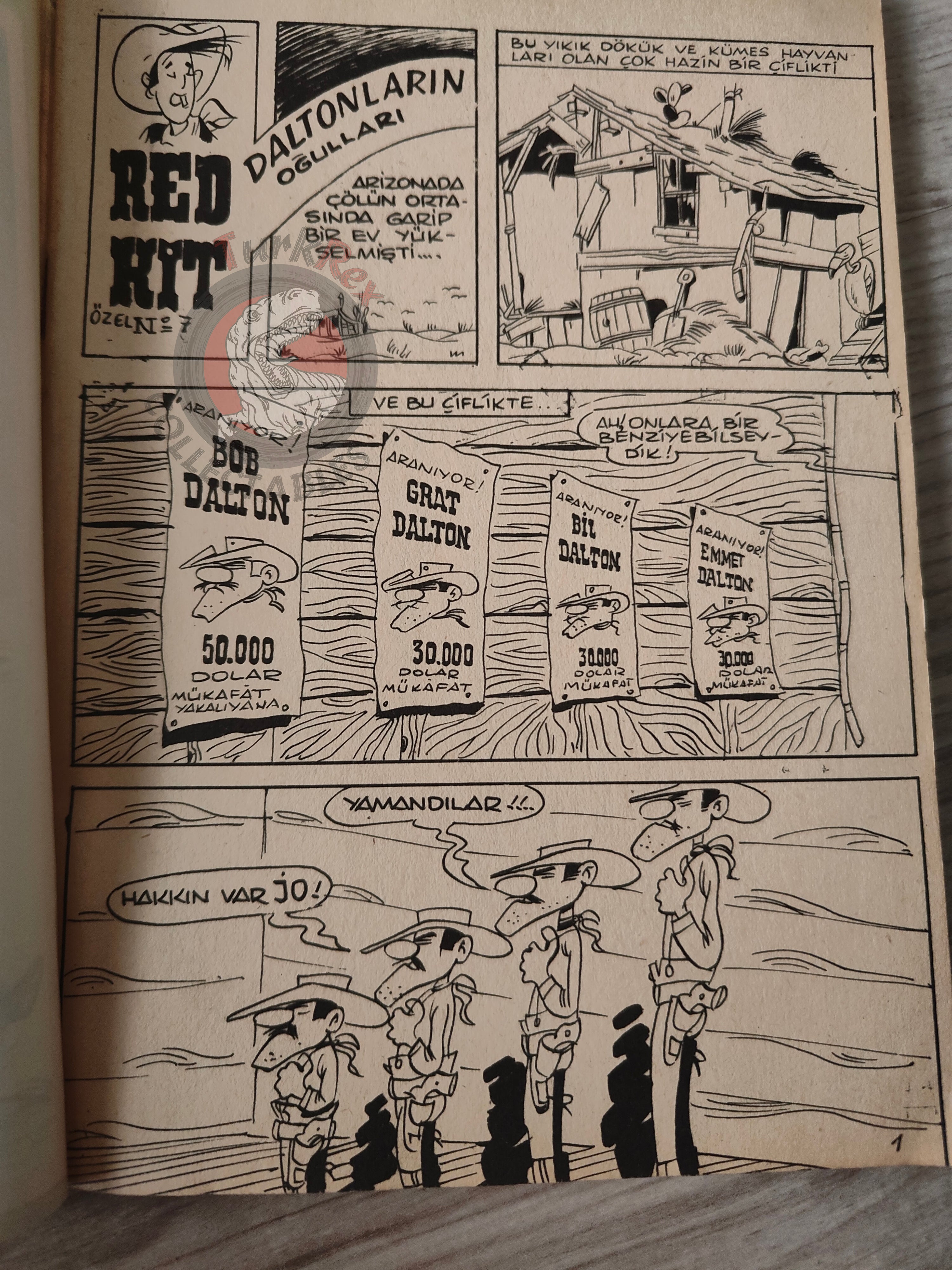 Lucky Luke #3 Les Cousins Dalton 1973 Turkish Comic Turkey Tom and Jerry