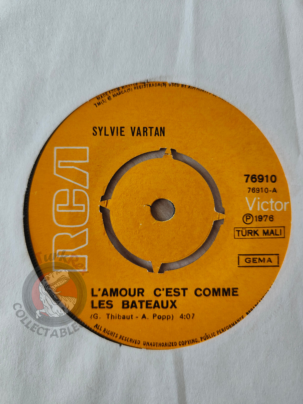 Sylvie Vartan – L'Amour C'est Comme Les Bateaux 7" Turkish Pressing Vinyl Turkey Edition