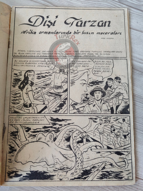 1001 Özel #148 1955 Tarzan - Brick Bradford Turkish Comic Mag Turkey