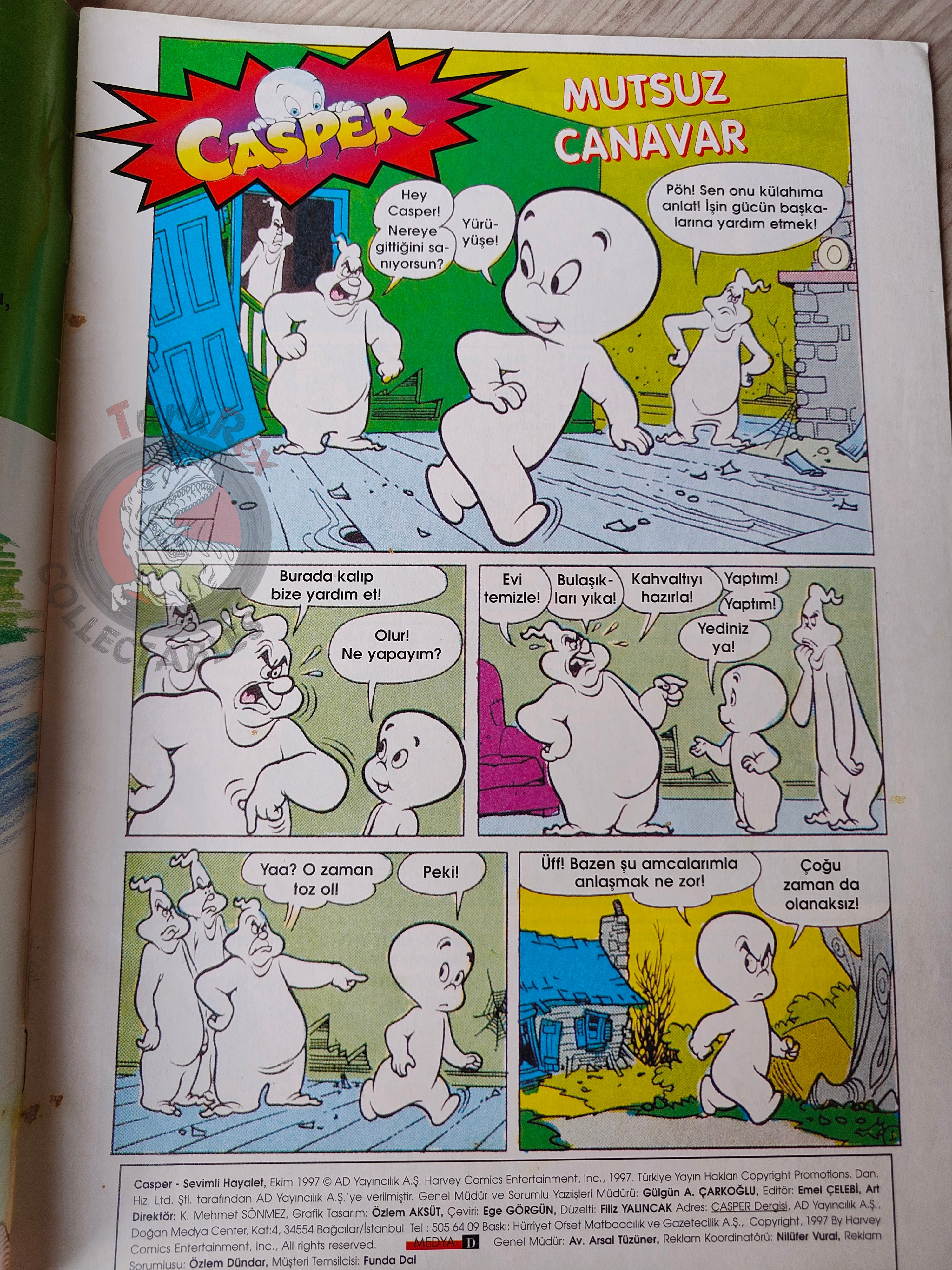 Casper the Friendly Ghost Magazine – Issue #26 1997 Turkish Comic Turkey