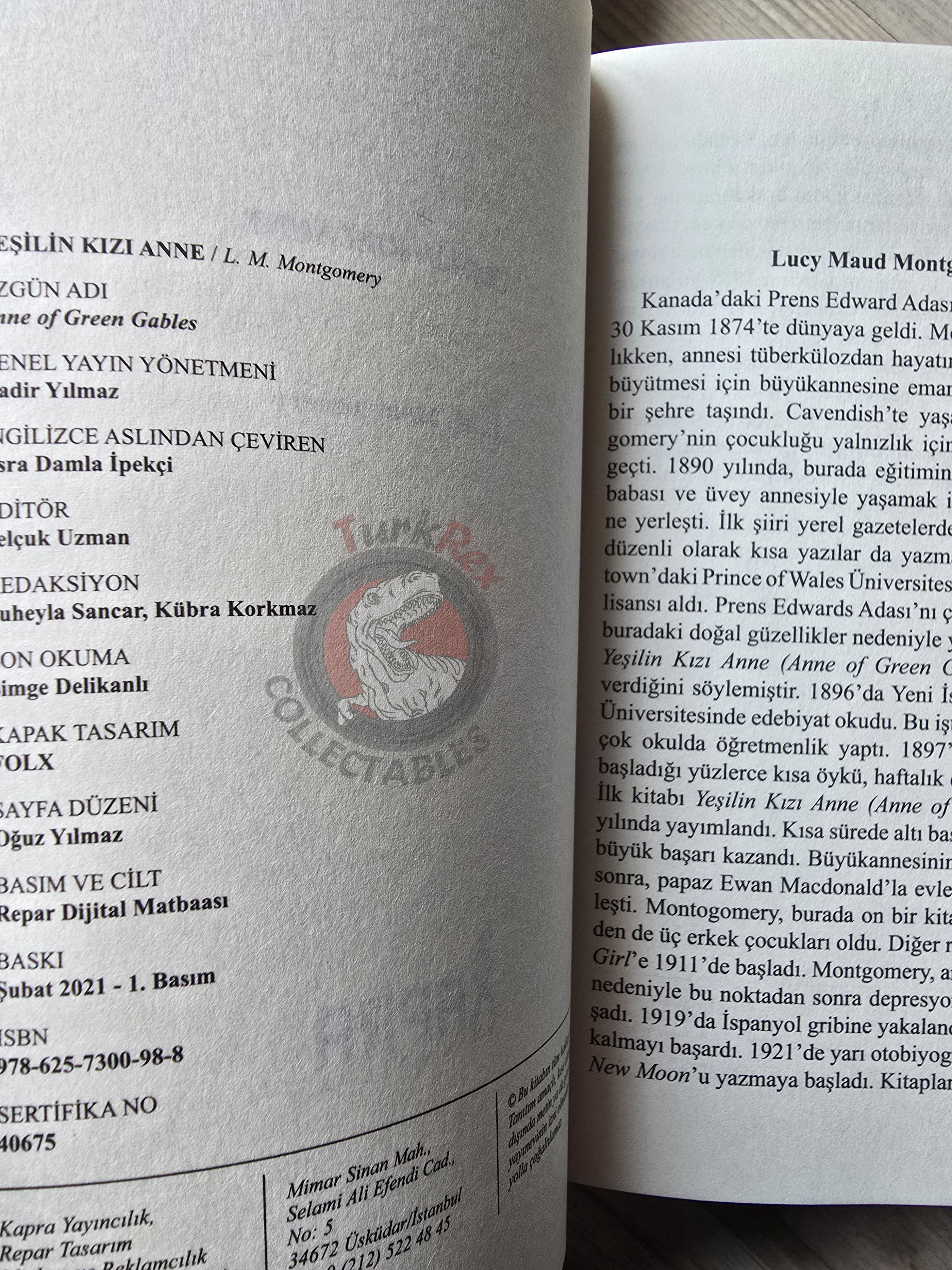 L. M. Montgomery – Anne of Avonlea  2021 Turkish Book Turkey