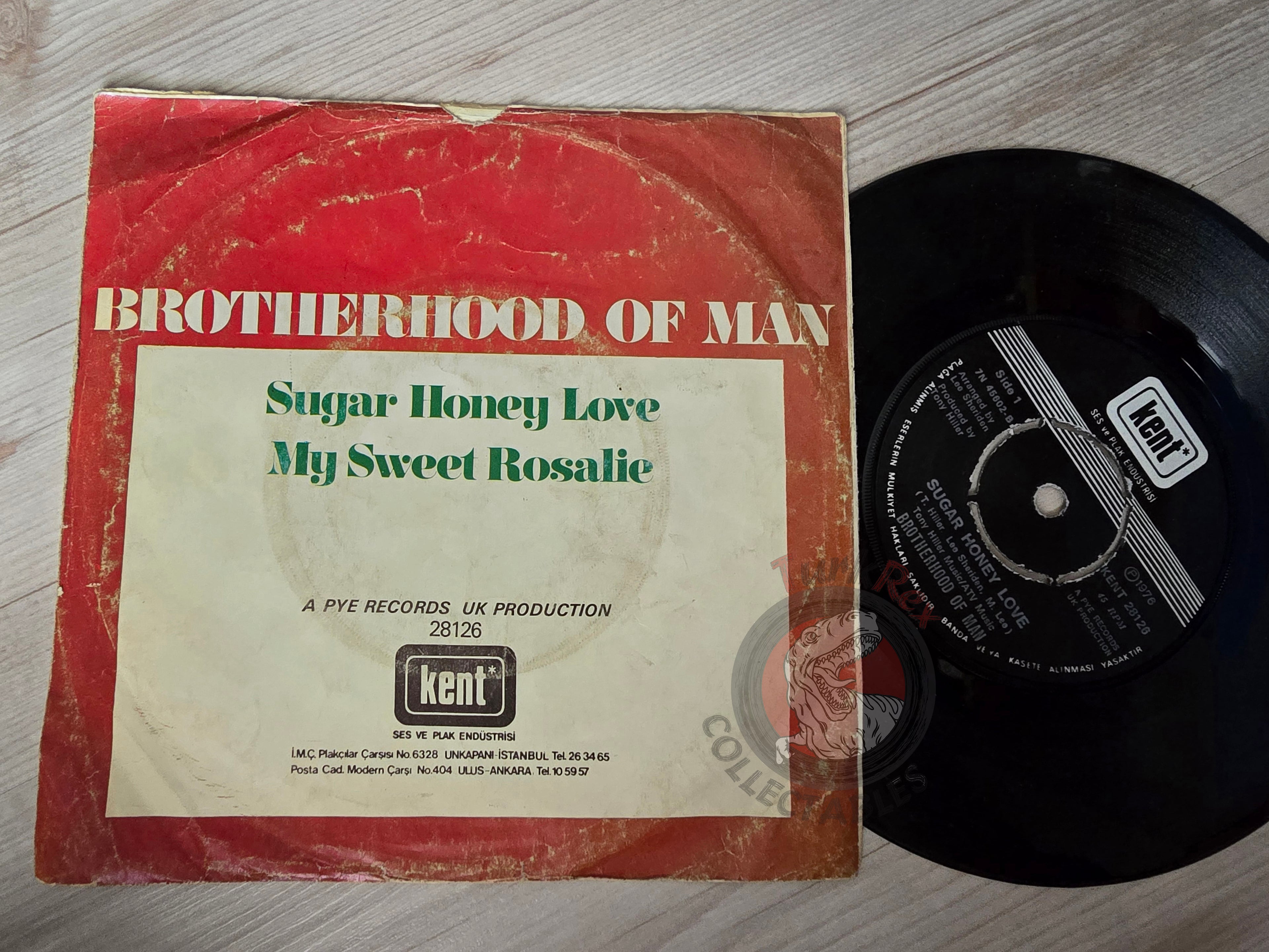Brotherhood Of Man – Sugar Honey Love 7" Turkish Pressing Vinyl Turkey Edition