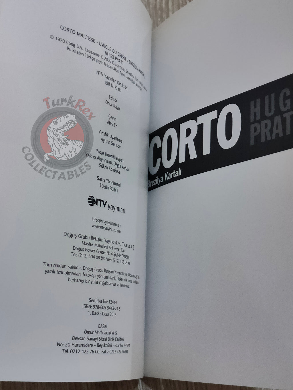 Corto Maltese – L’Aigle du Brésil Turkish Comic Turkey