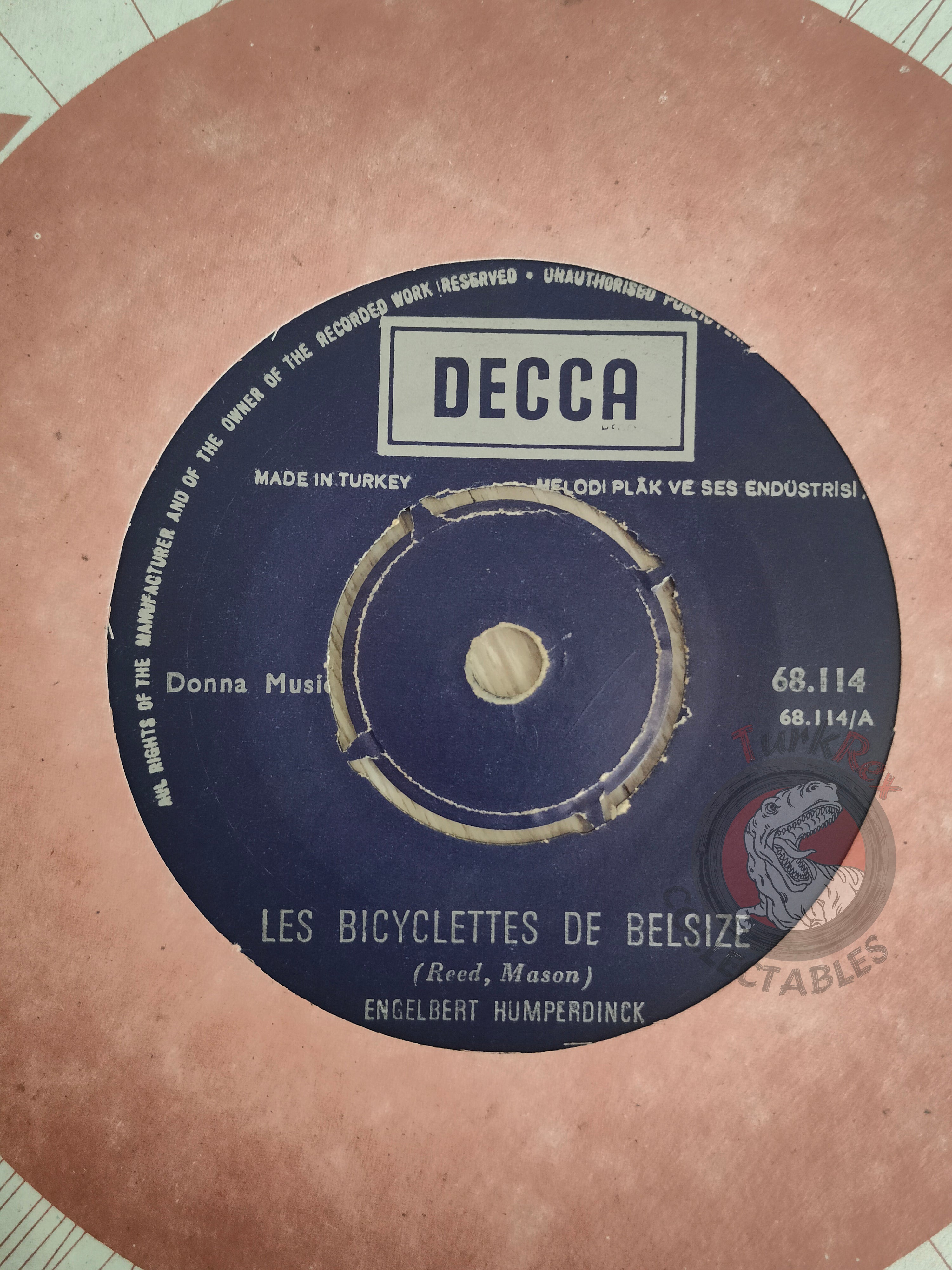 Engelbert Humperdinck – Les Bicyclettes De Belsize 7" Turkish Pressing Vinyl Turkey Edition