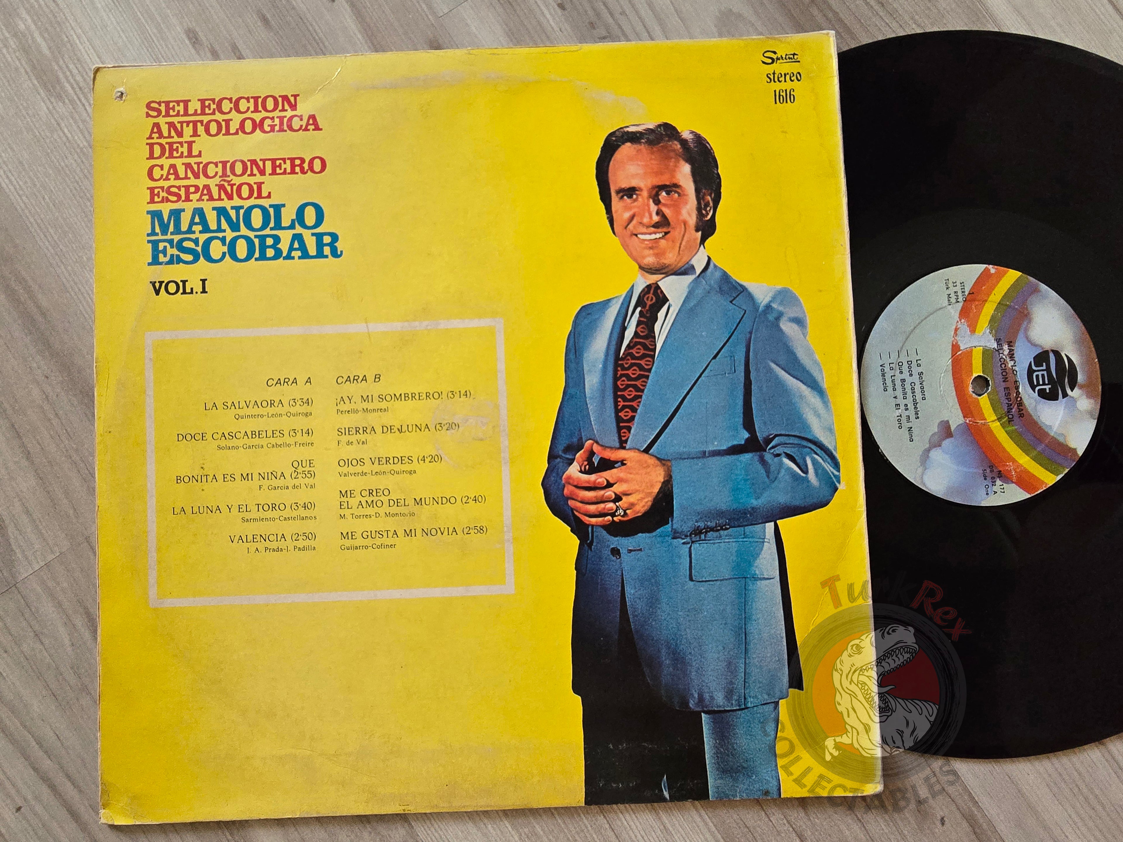 Manolo Escobar – Seleccion Antologica Del Cancionero Espanol Vol. I Turkish Pressing Vinyl Turkey Edition