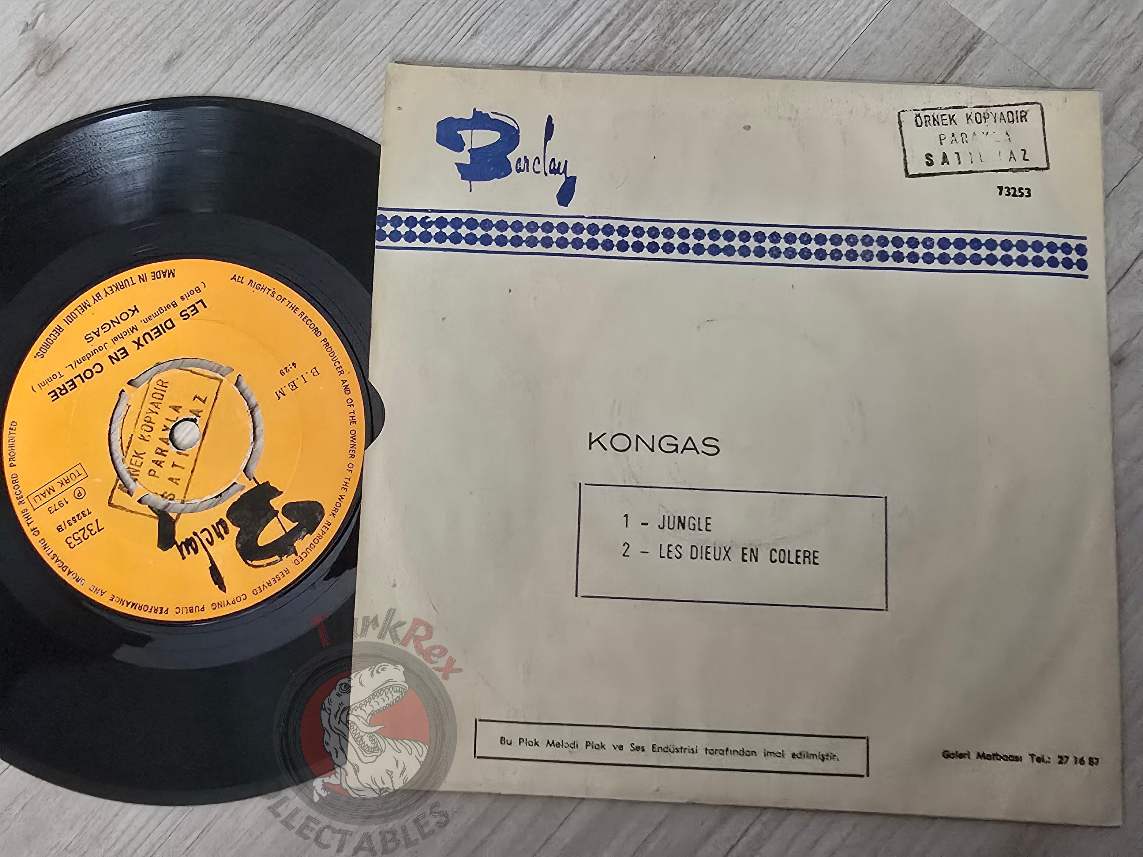 Kongas – Jungle 7" Turkish Pressing Vinyl Turkey Edition Promo