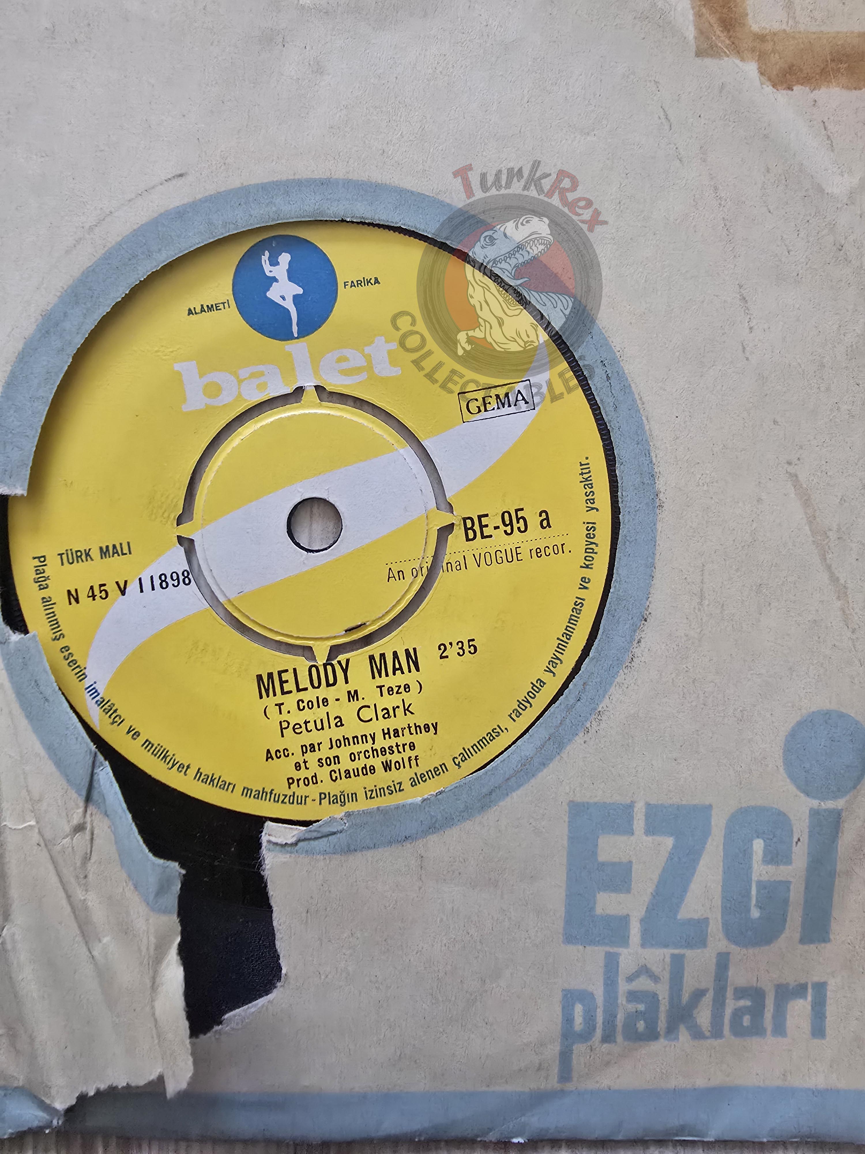 Petula Clark – Melody Man 7" Promo Turkish Pressing Vinyl Turkey Edition