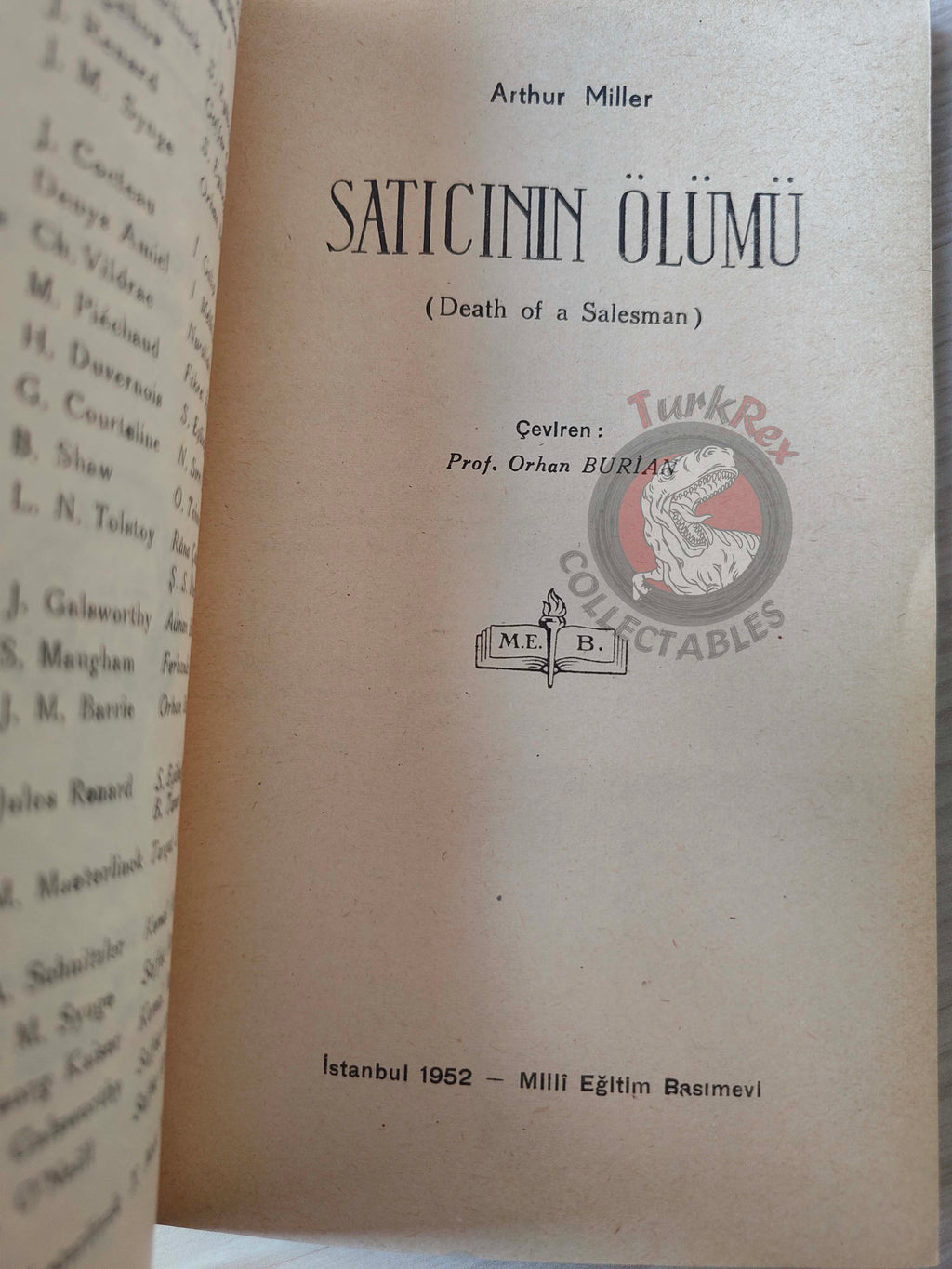 Arthur Miller – Death Of A Salesman 1952 1st Turkish Book Turkey
