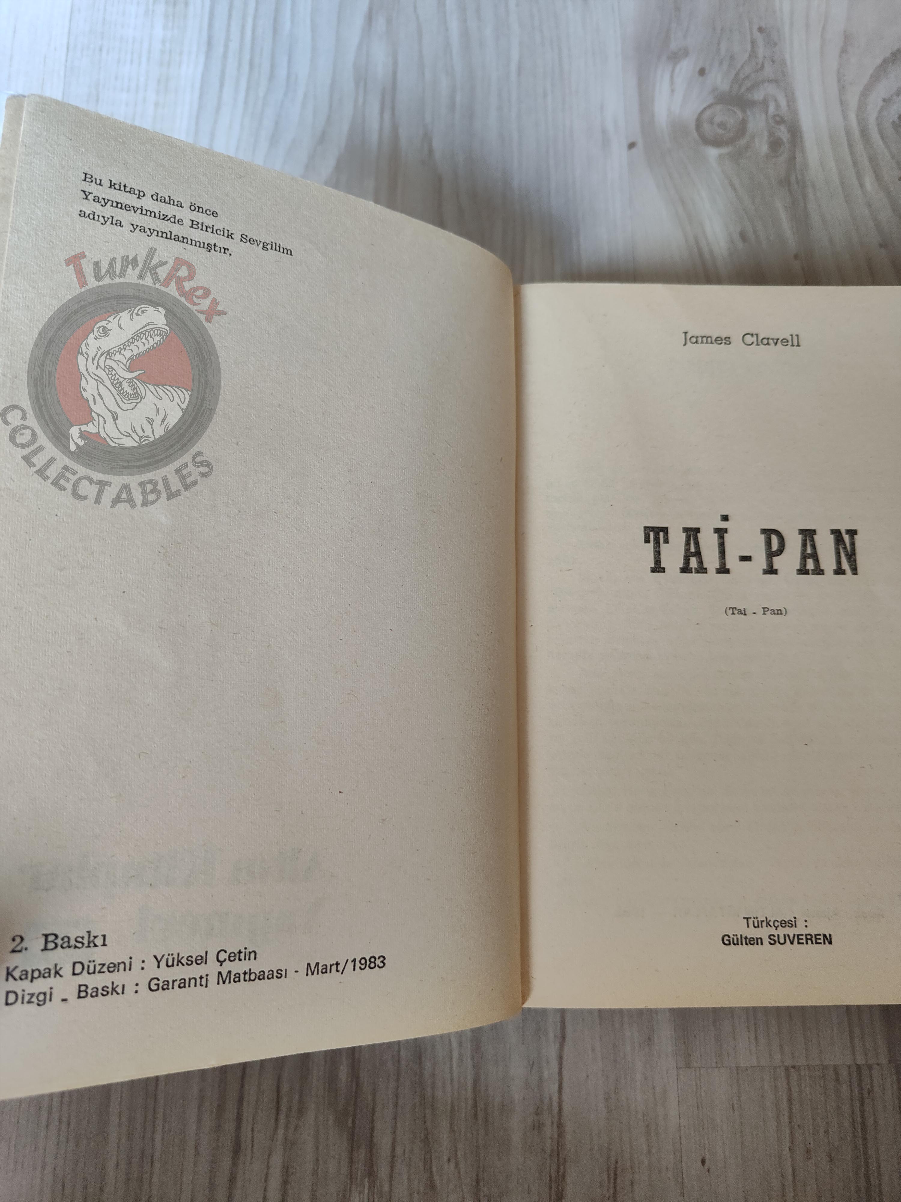James Clavell – Tai-Pan 1983 Turkish Book Turkey